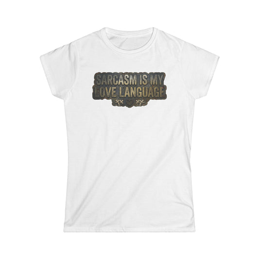Color: White | Fluent in Sarcasm | Women's Tee — AttitudeShirts