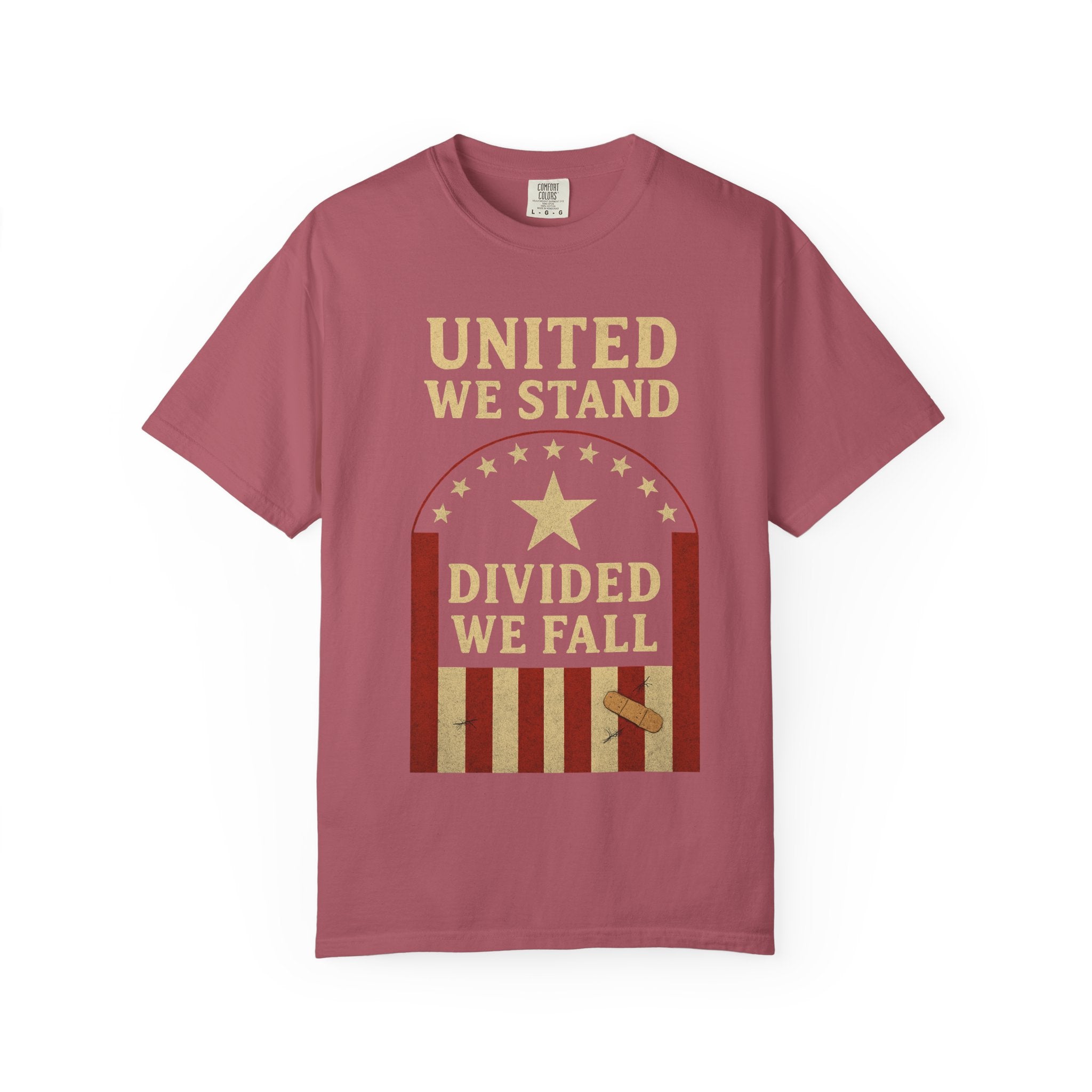 "Divided We Fall" Unisex Garment-Dyed T-shirt