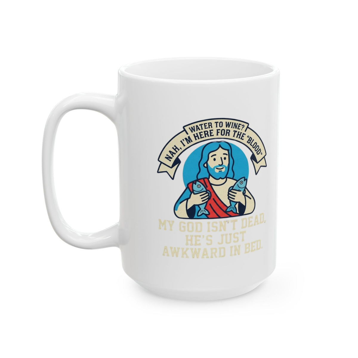 "Good Book Series Not Dead Awkward In Bed" White Ceramic Mug