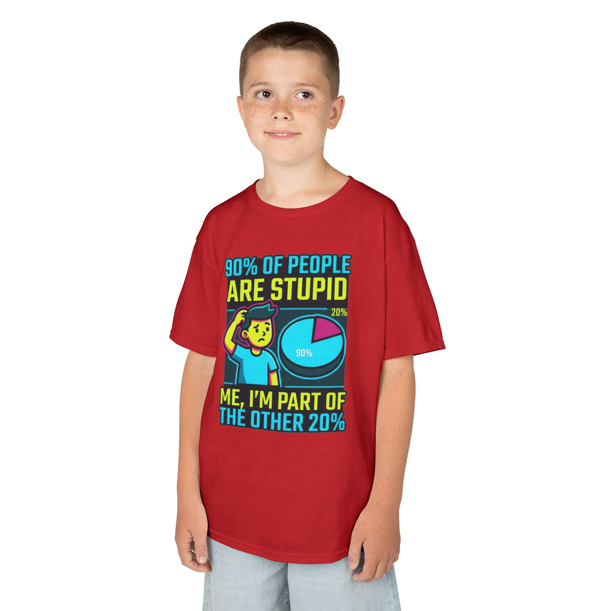 "90% Of People Are Stupid" Kids Tee