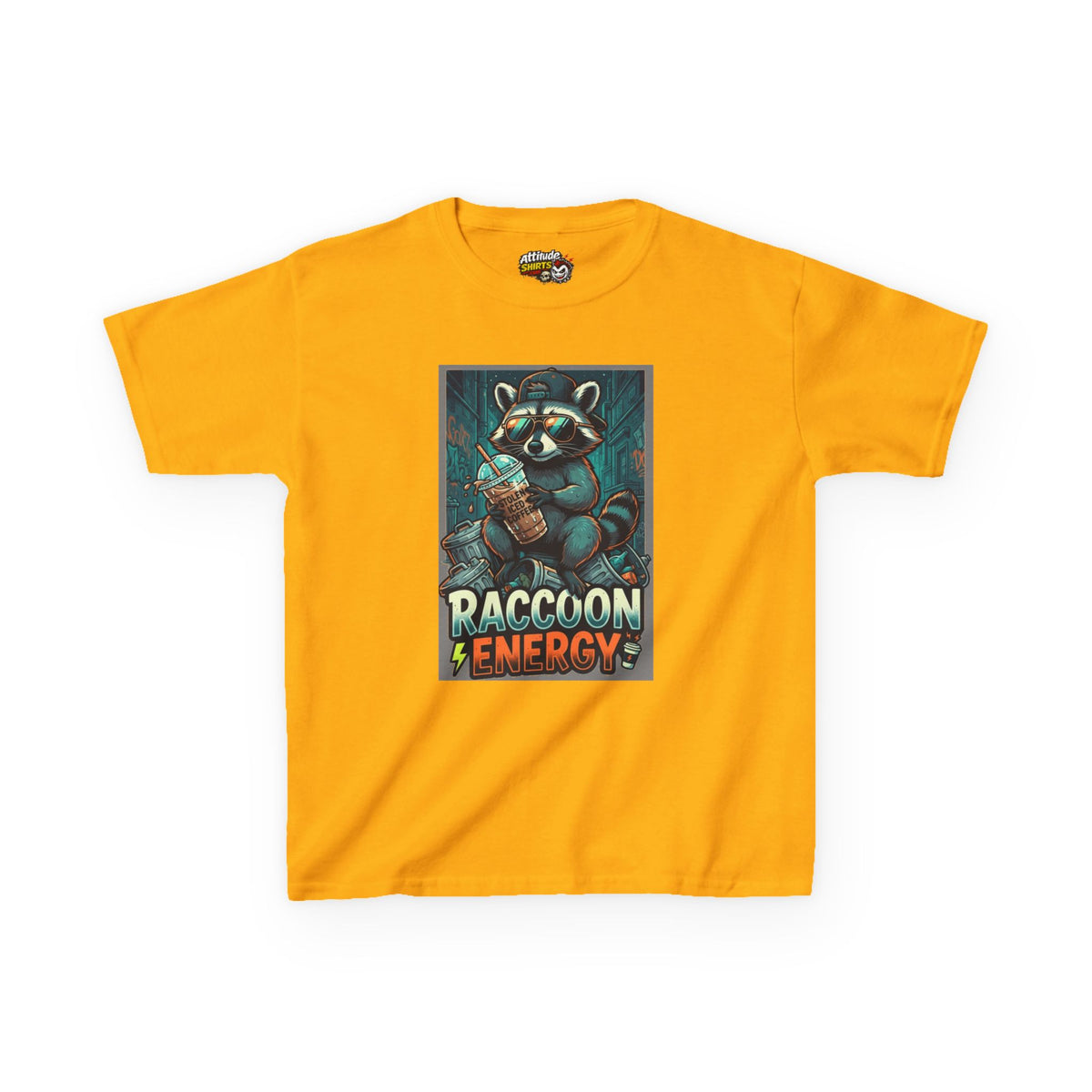 "Raccoon Energy" Kids Tee