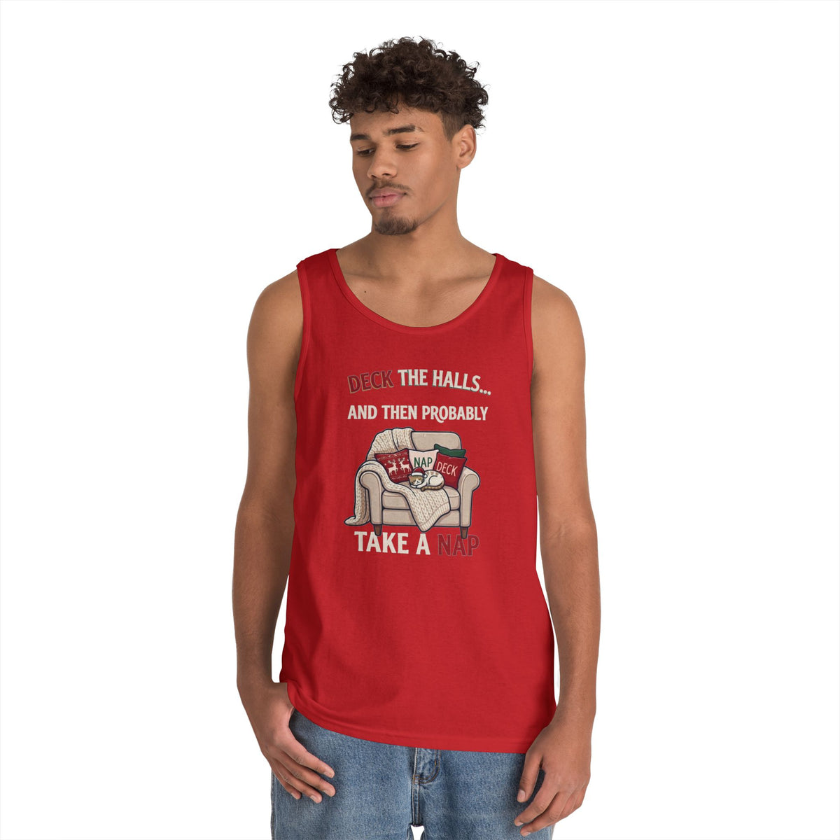 "Deck The Halls And Take A Nap" Tank Top