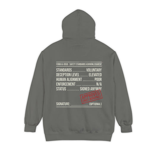 Color: Grey | Approved (Not Binding) Garment-Dyed Hoodie