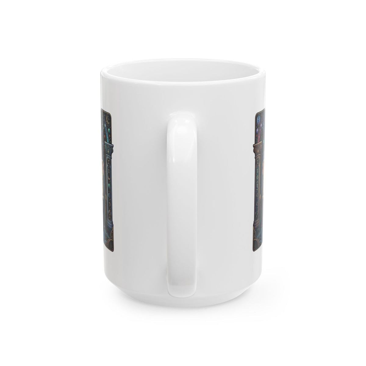 "The Cosmic Tarot (High Priestess)" White Ceramic Mug