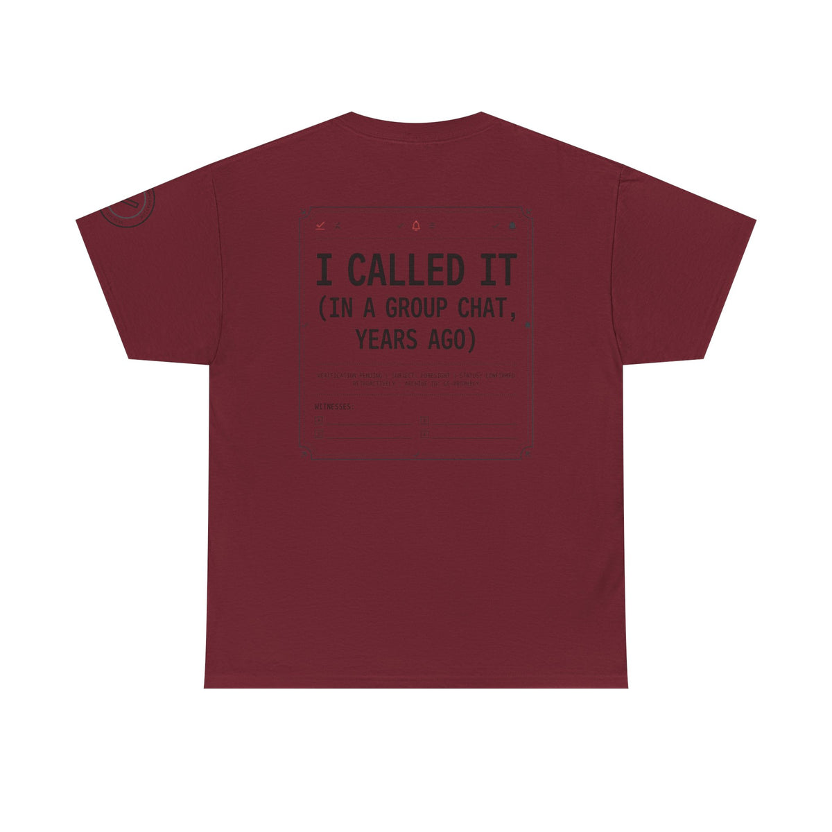 Color: Garnet | Group Chat Premium Graphic Tee
