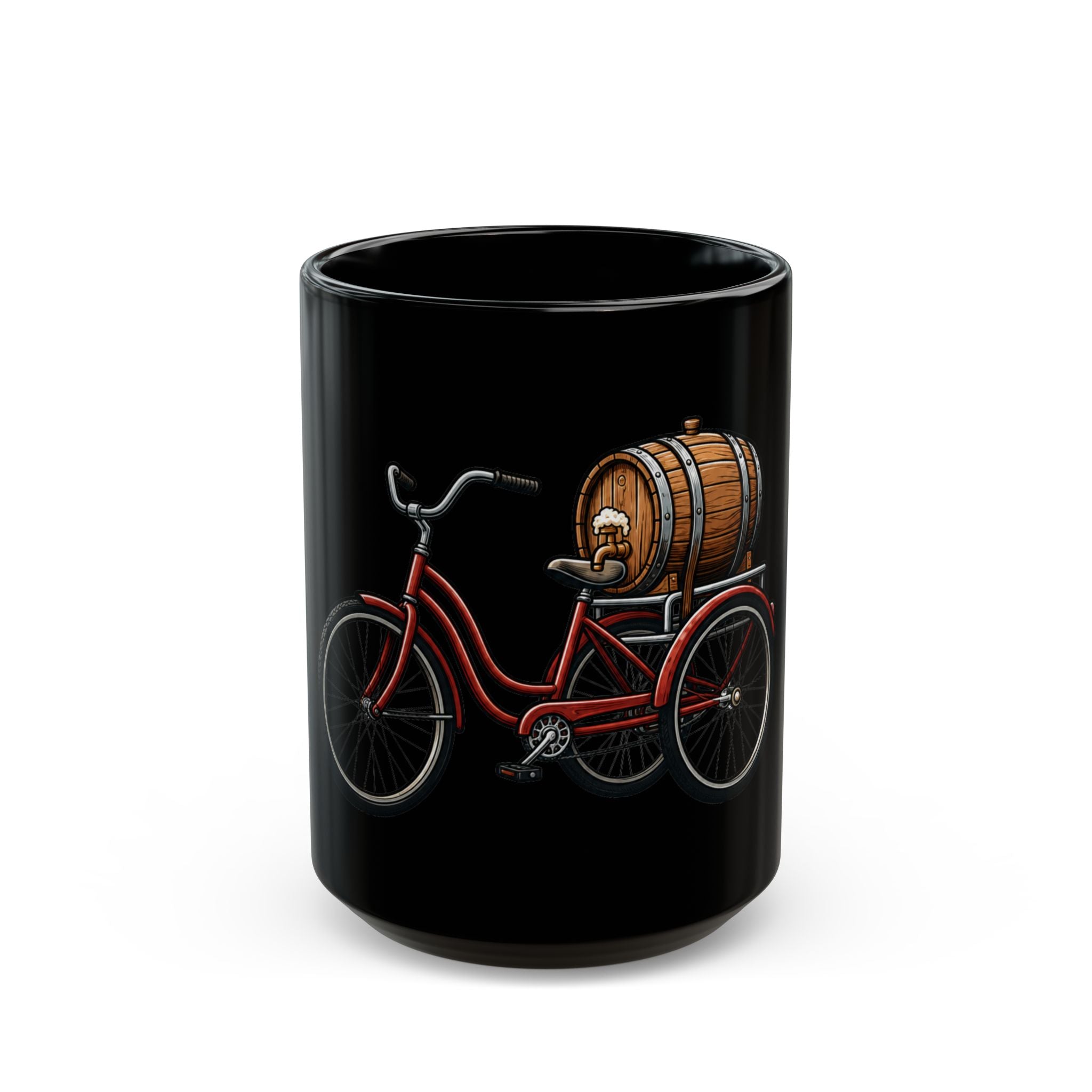 "Third Wheel Brewing" Black Ceramic Mug — Graphic