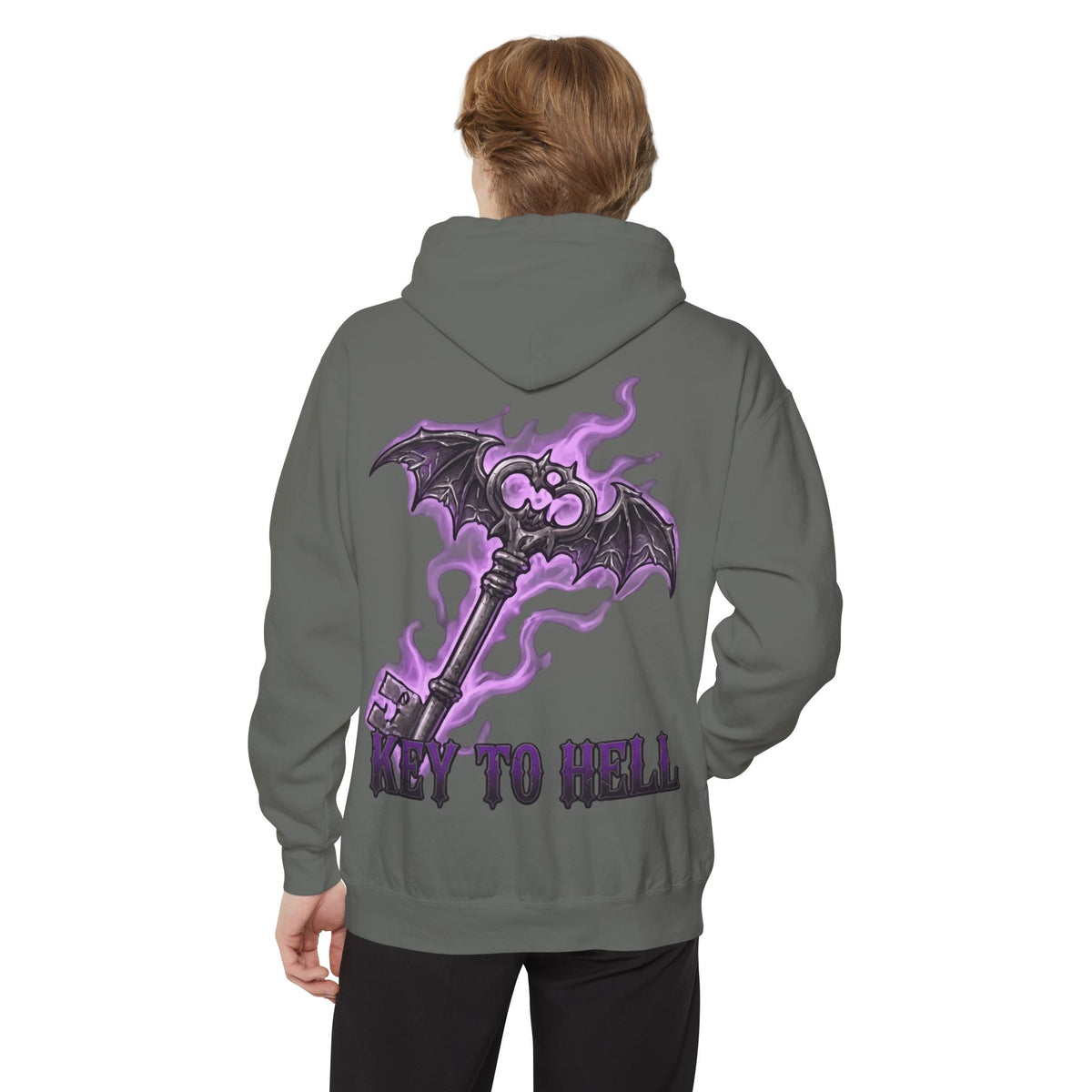 Color: Grey | Skeleton Key Garment-Dyed Hoodie