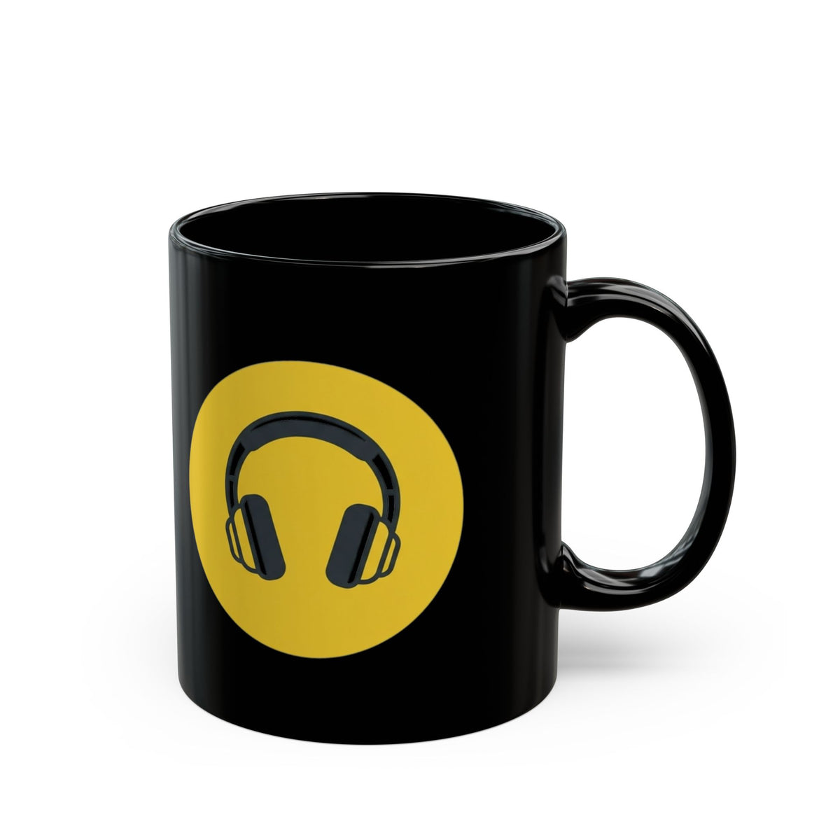 "Sensory At Capacity" Black Ceramic Mug — Graphic