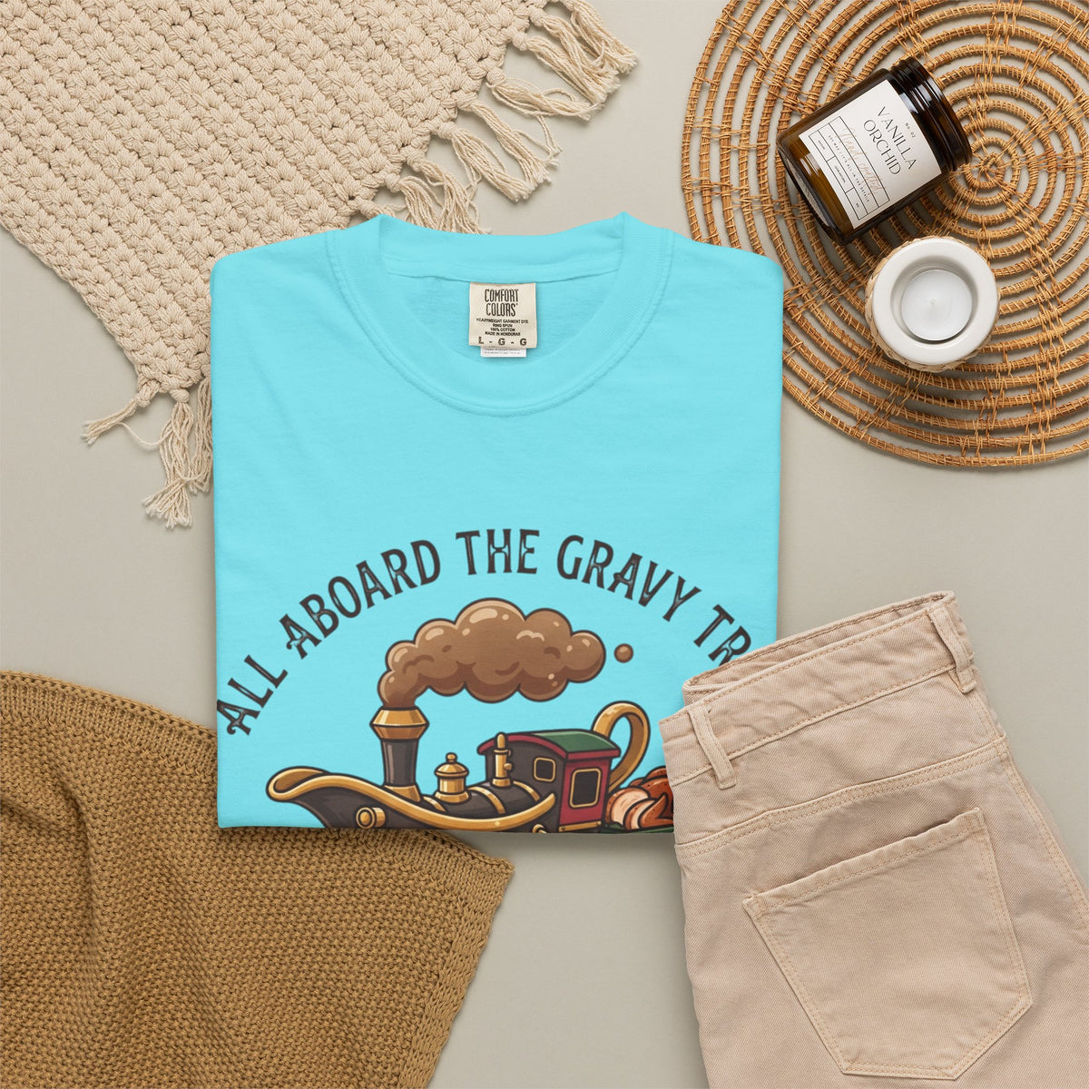 "Next Stop Food Coma" Unisex Garment-Dyed Tee