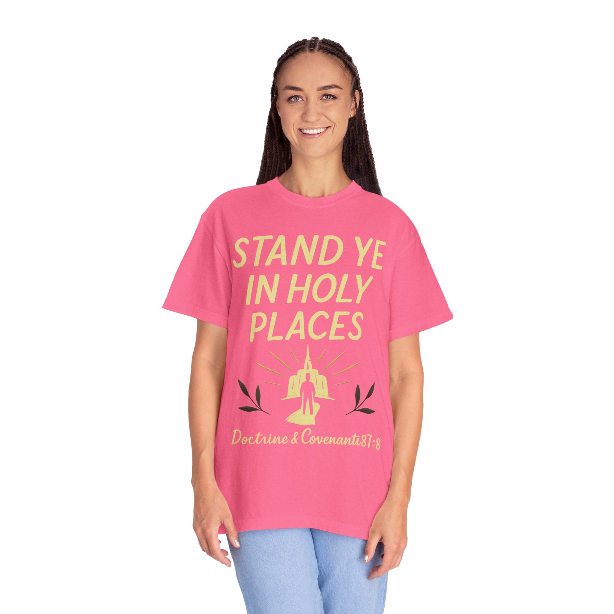 "Stand in Holy Places" Unisex Garment-Dyed T-shirt