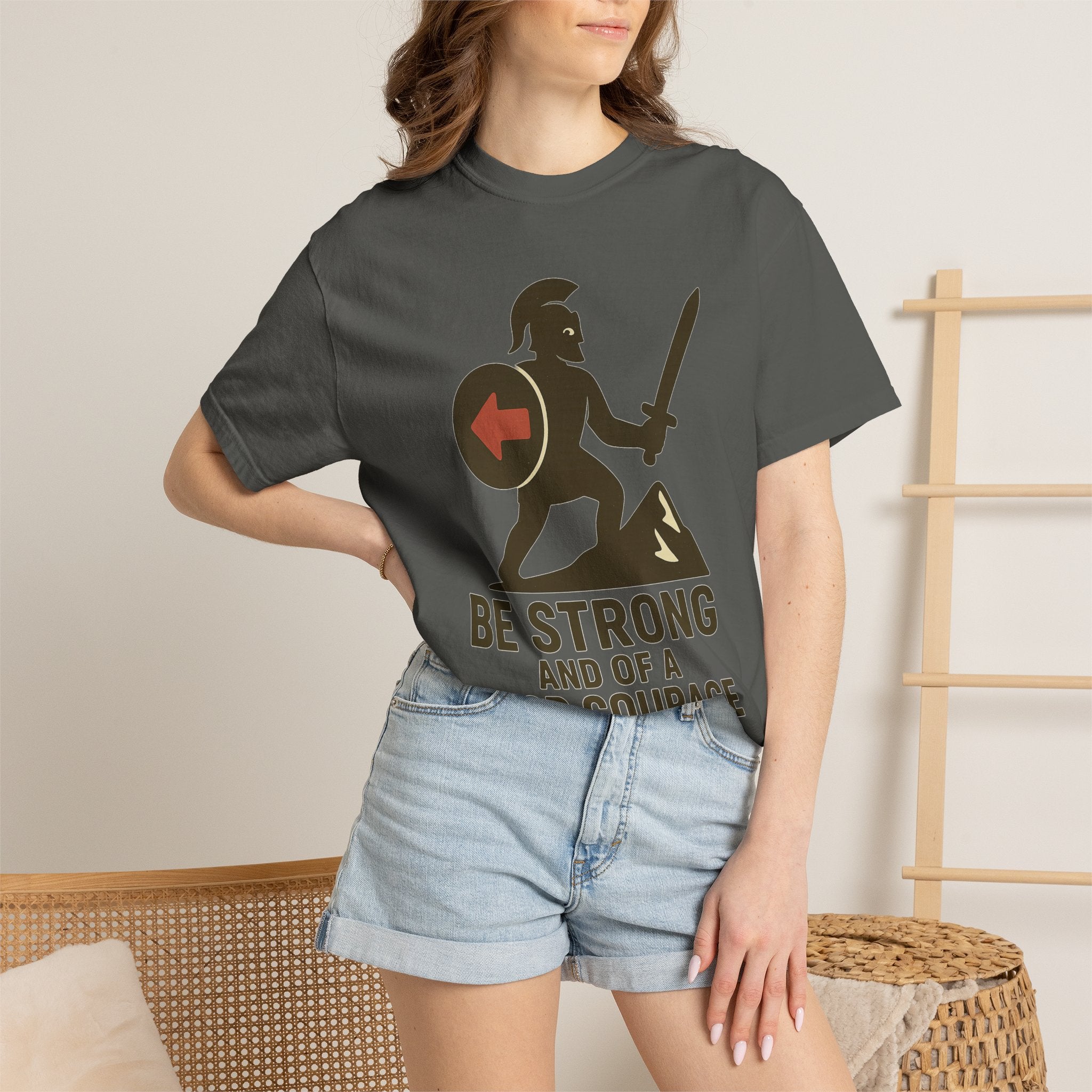 "Be Strong and of a Good Courage" Joshua 1:9 Unisex Garment-Dyed T-shirt
