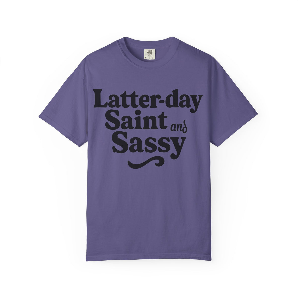 Color: Grape | Latter-day Saint and Sassy Unisex Garment-Dyed T-shirt
