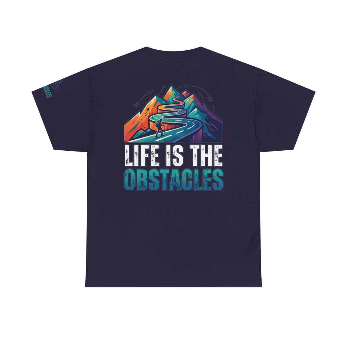 Color: Blackberry | Life Is The Obstacles Premium Graphic Tee