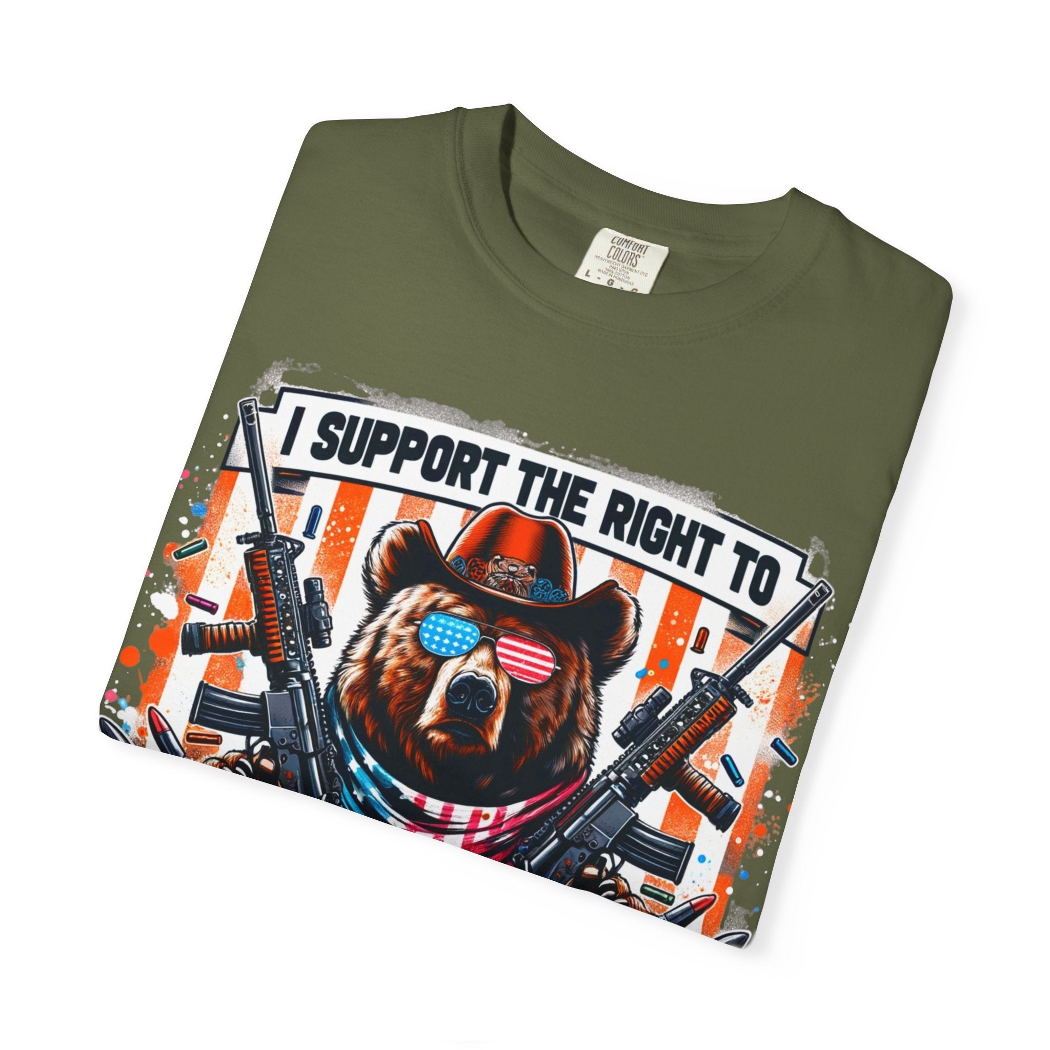 "The Right to Arm Bears" Unisex Garment-Dyed T-shirt
