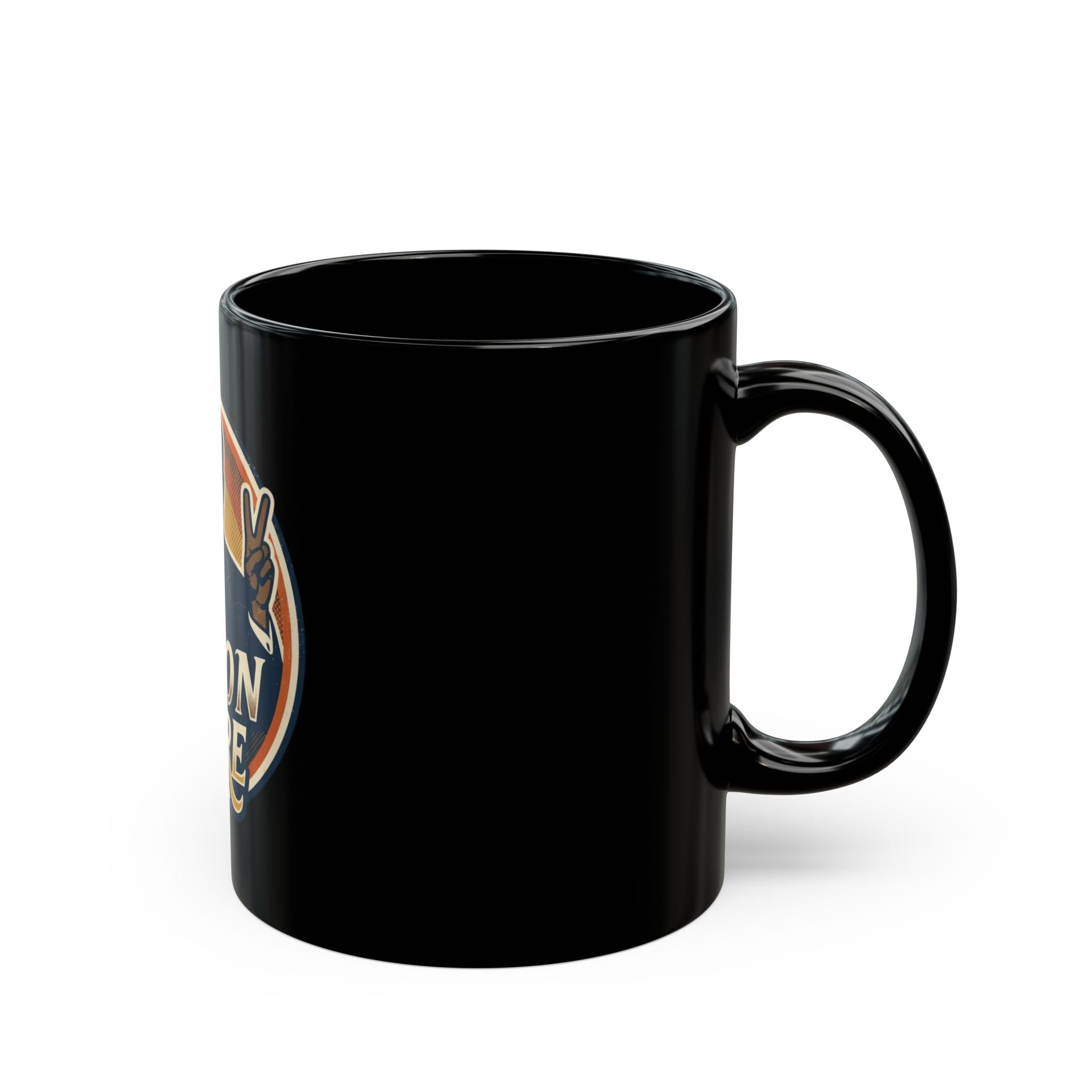 "Nixon Core" Black Ceramic Mug