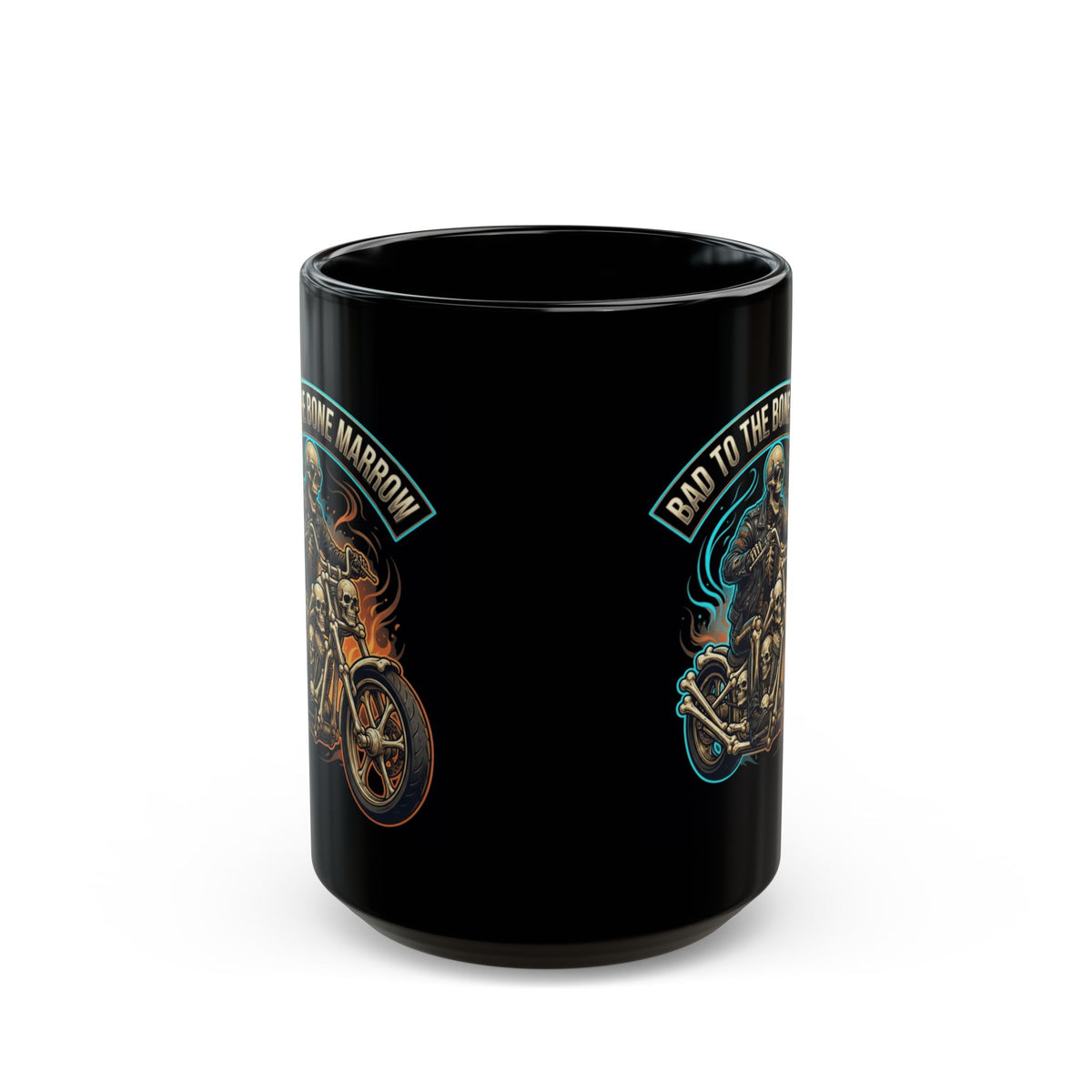"Bad to the Bone Marrow" Black Ceramic Mug
