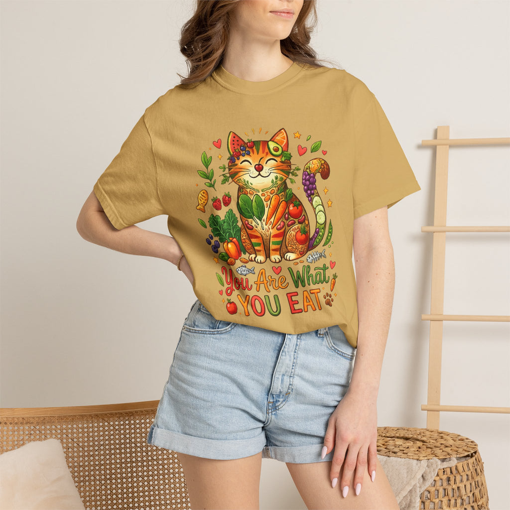 "You Are What You Eat - Cat 2" Unisex Garment-Dyed T-shirt