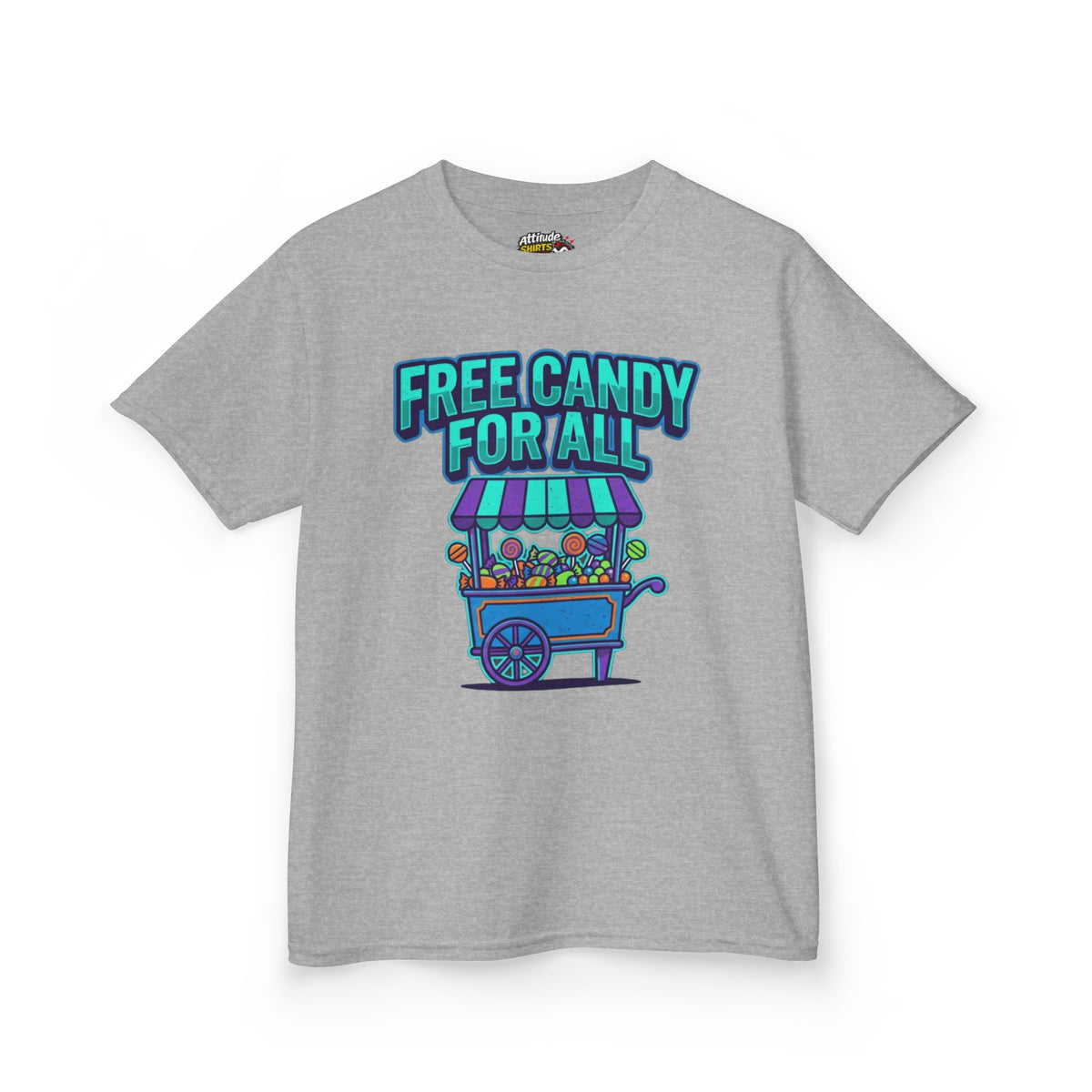 Color: Sport Grey | Free Candy For All Kids Tee
