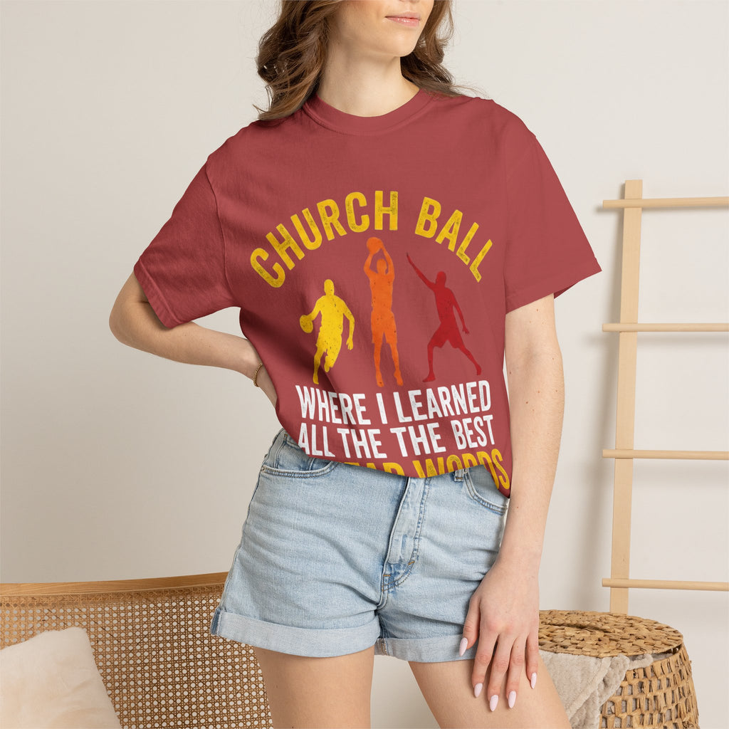 "Church Ball Swear Words" Unisex Garment-Dyed T-shirt
