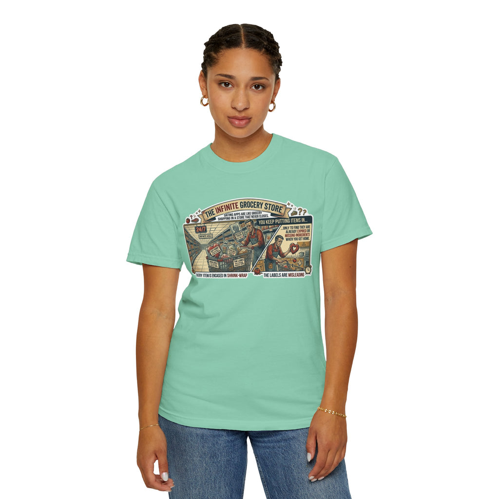 "Infinite Grocery Store" Unisex Garment-Dyed Tee
