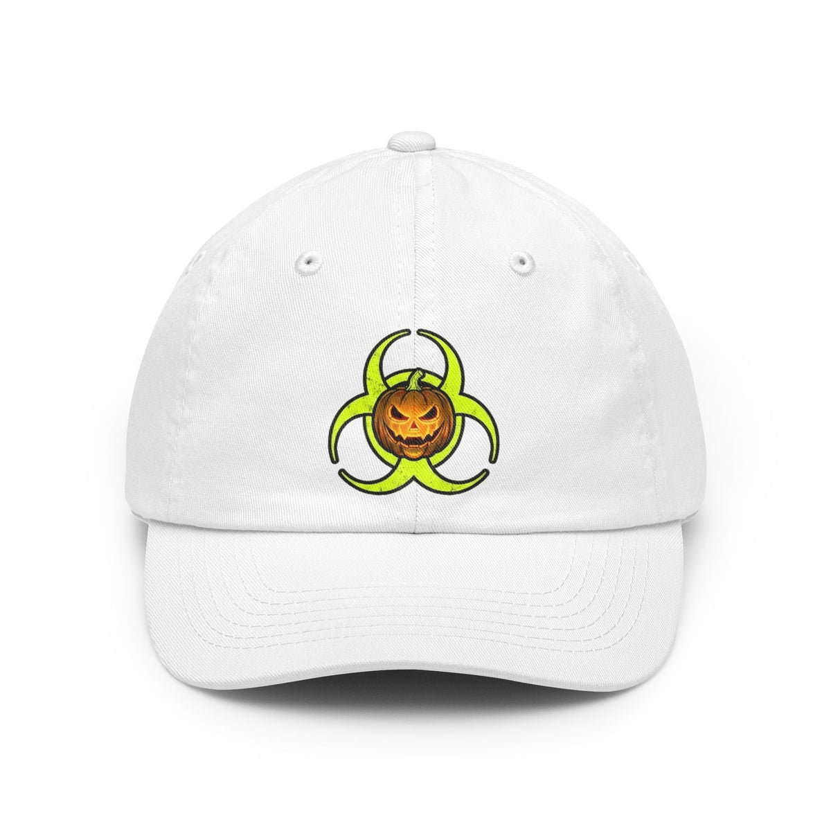 Color: White | Toxic handle With Latex Dad Hat