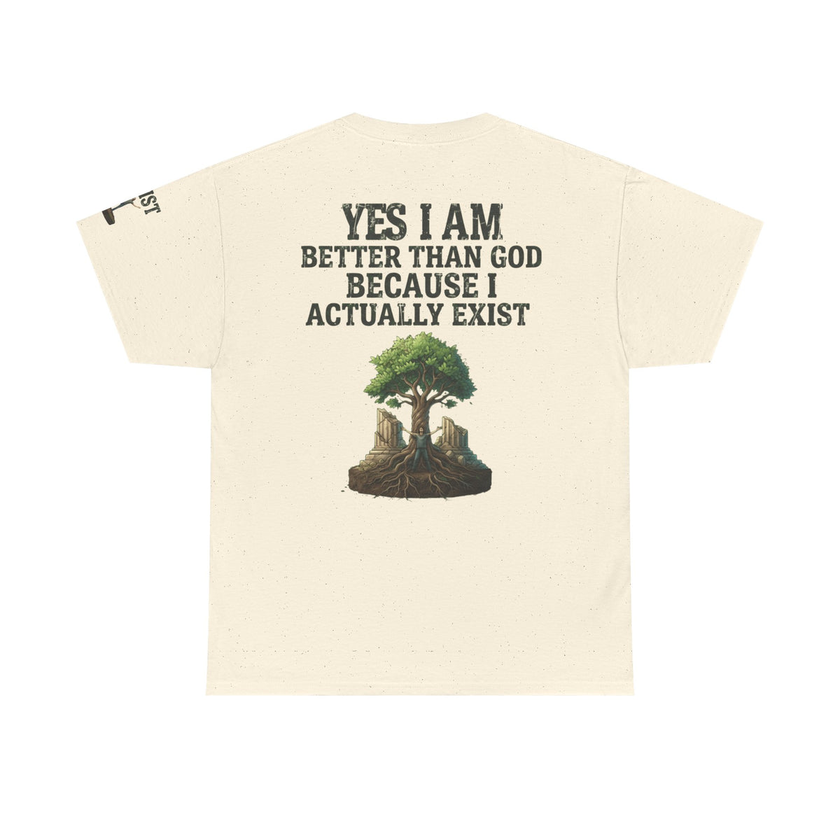 Color: Natural | I Exist Premium Graphic Tee