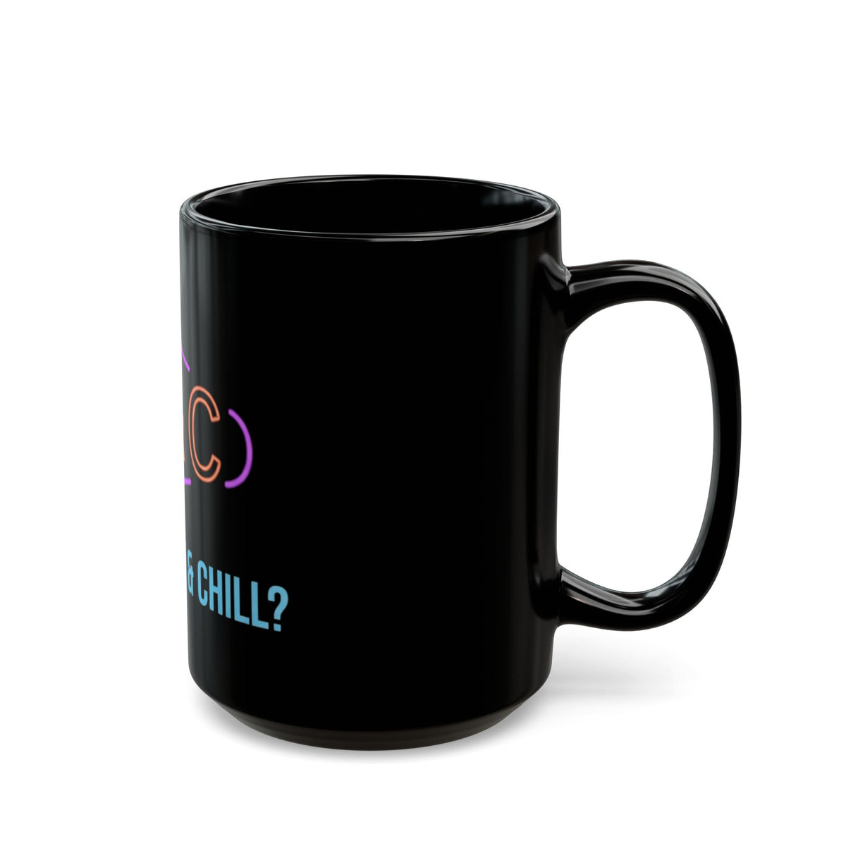 "Good Book Series Blasphemy & Chill" Black Ceramic Mug — Graphic