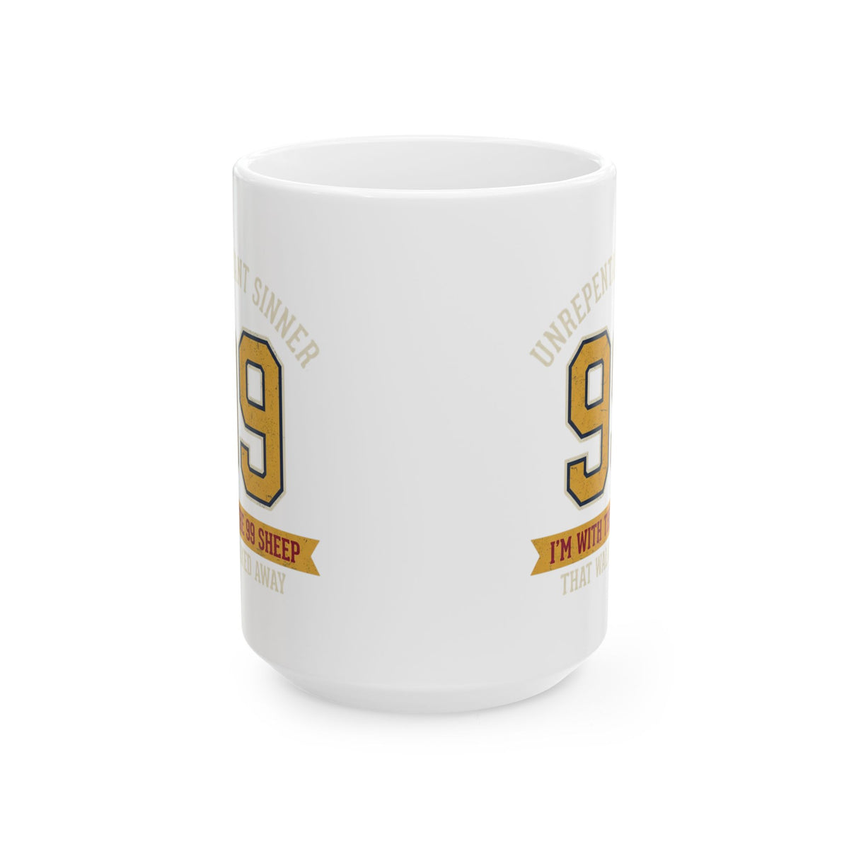 "Good Book Series 99 Unrepentant Sinner" White Ceramic Mug
