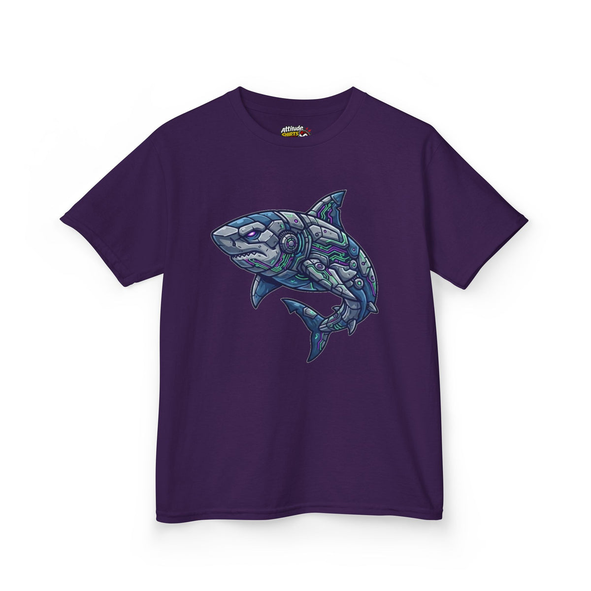 Color: Purple | Cyber Shark Kids Tee