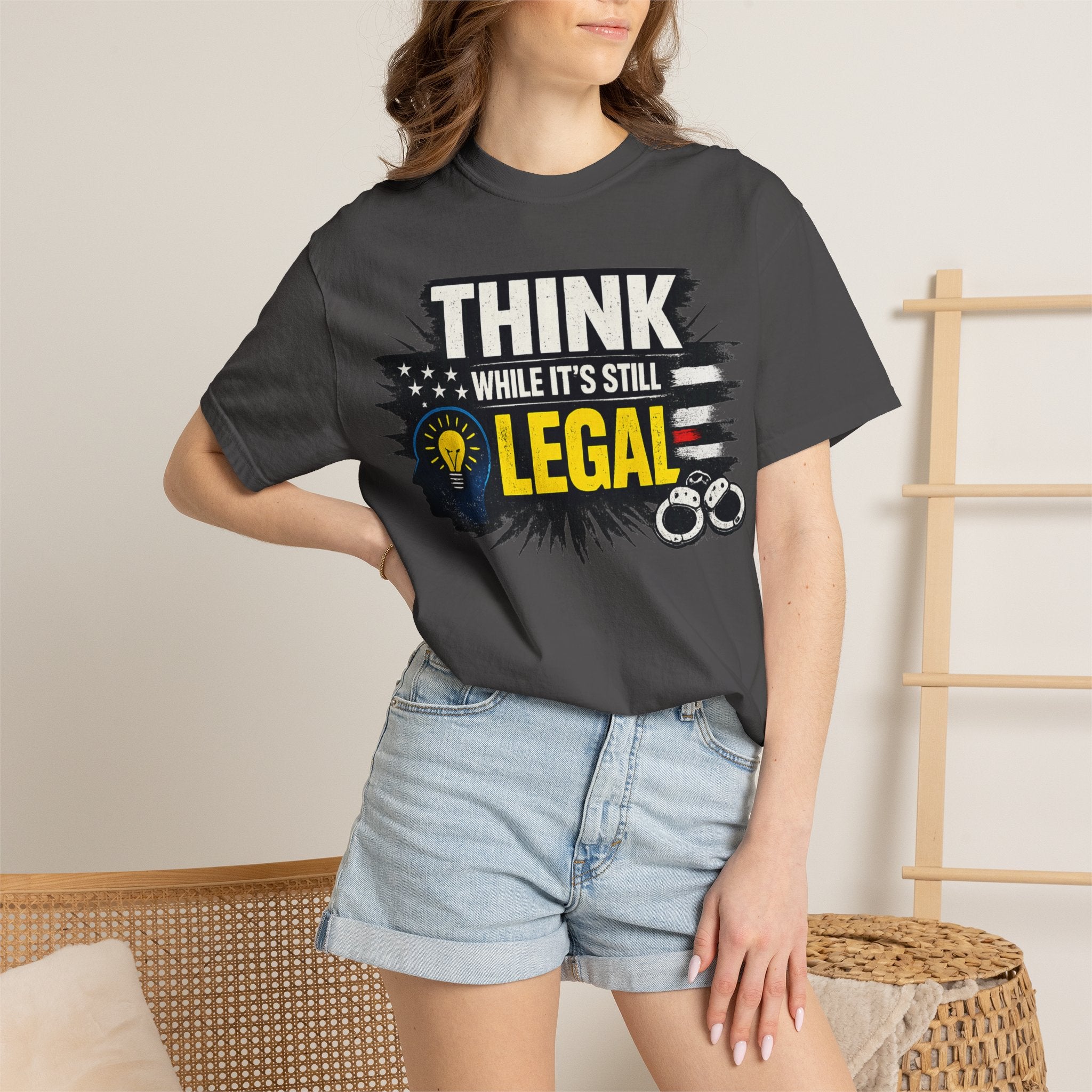 "Think While It’s Still Legal" Unisex Garment-Dyed T-shirt