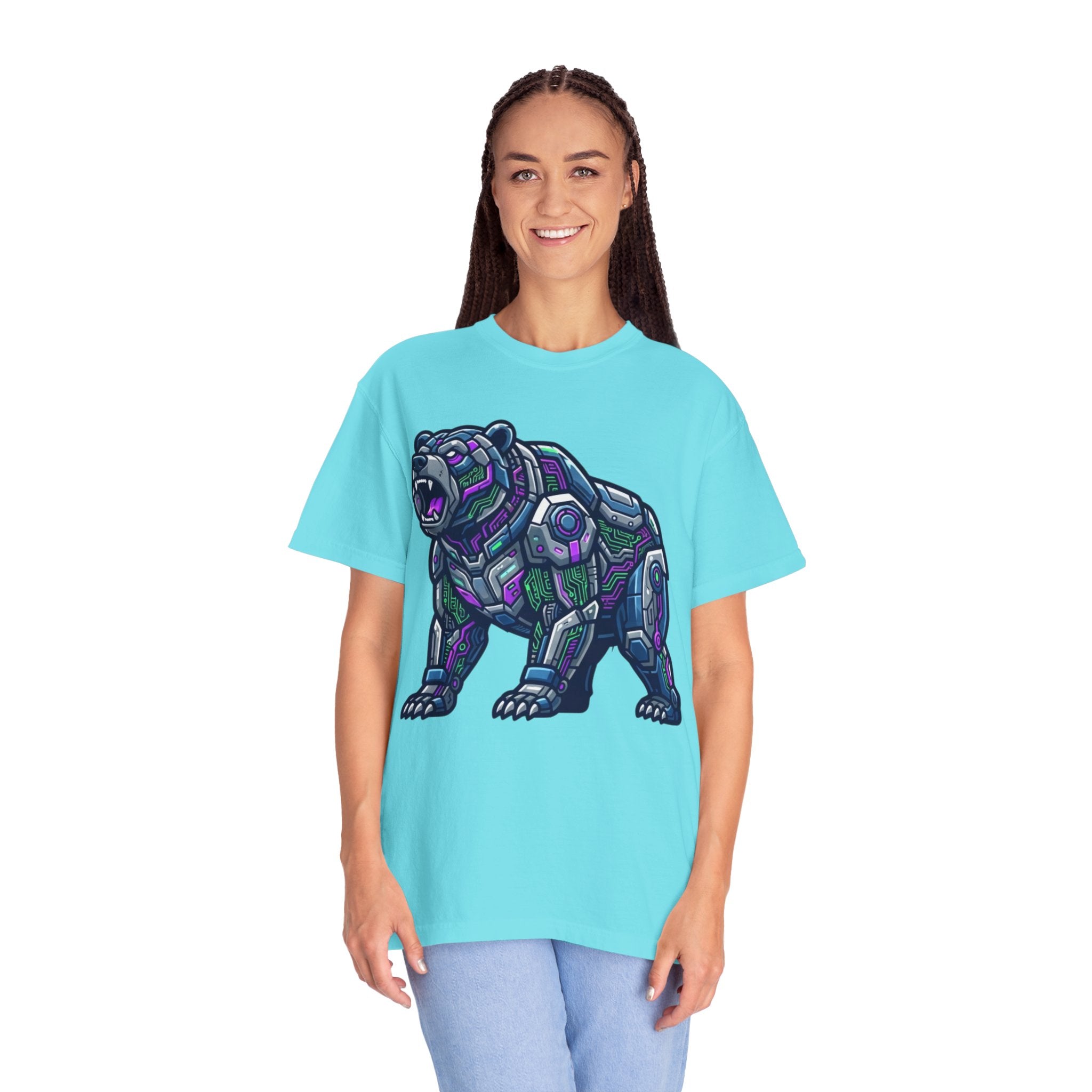 "Cyber Bear" Unisex Garment-Dyed Tee