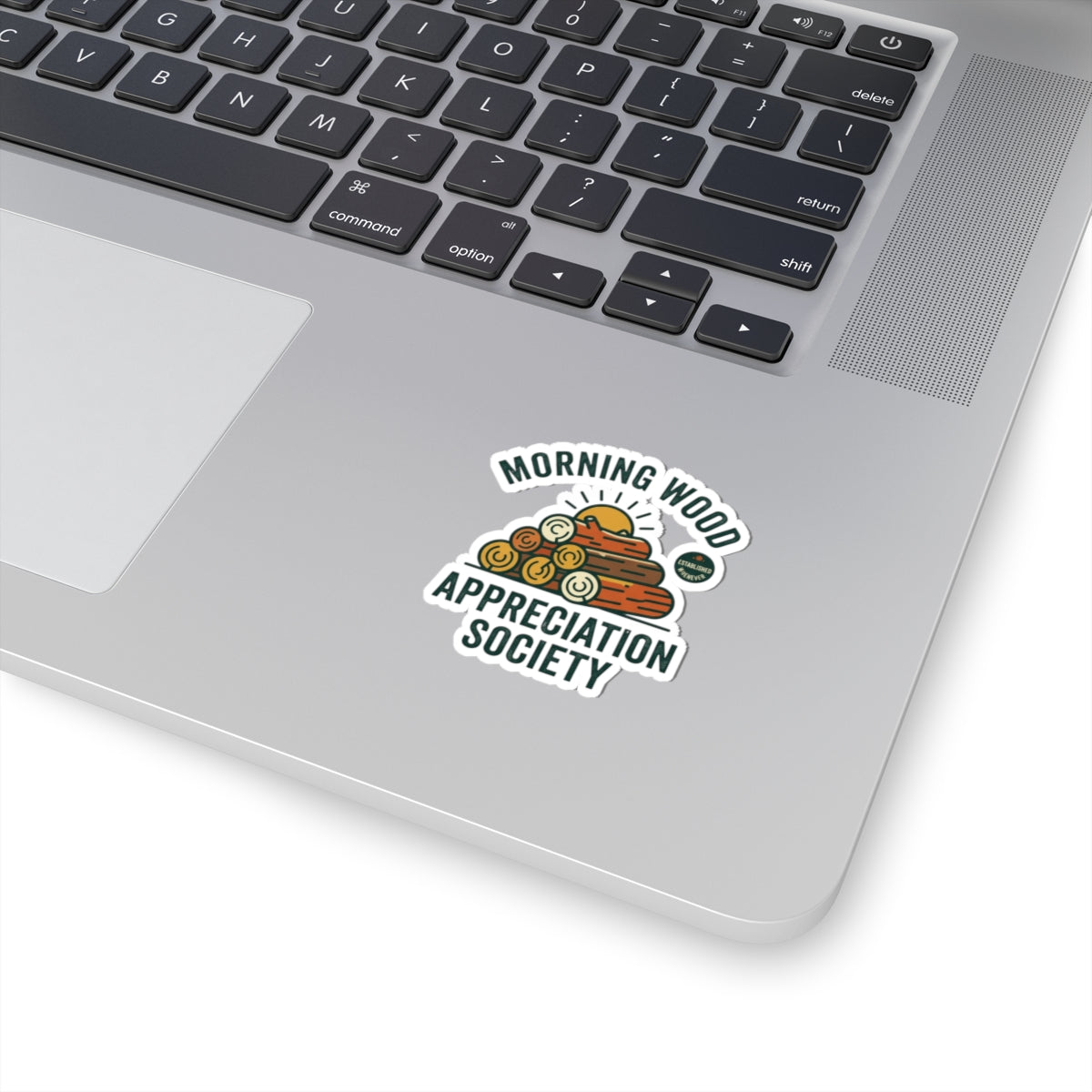 "Morning Wood Appreciation Society" Sticker — Main