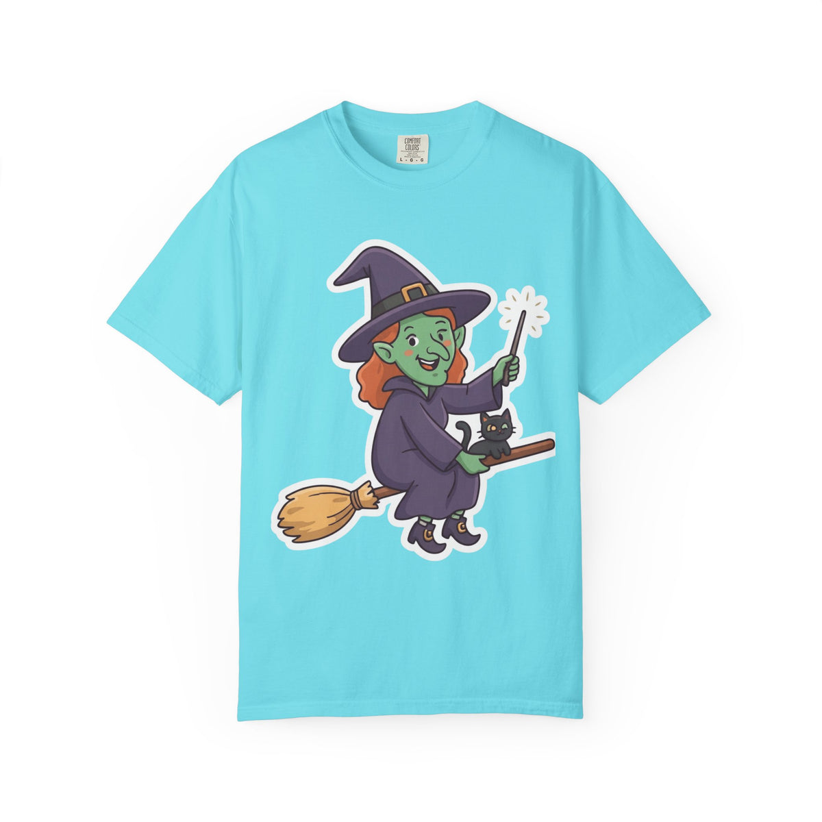 Color: Lagoon Blue | Witch Unisex Garment-Dyed Tee