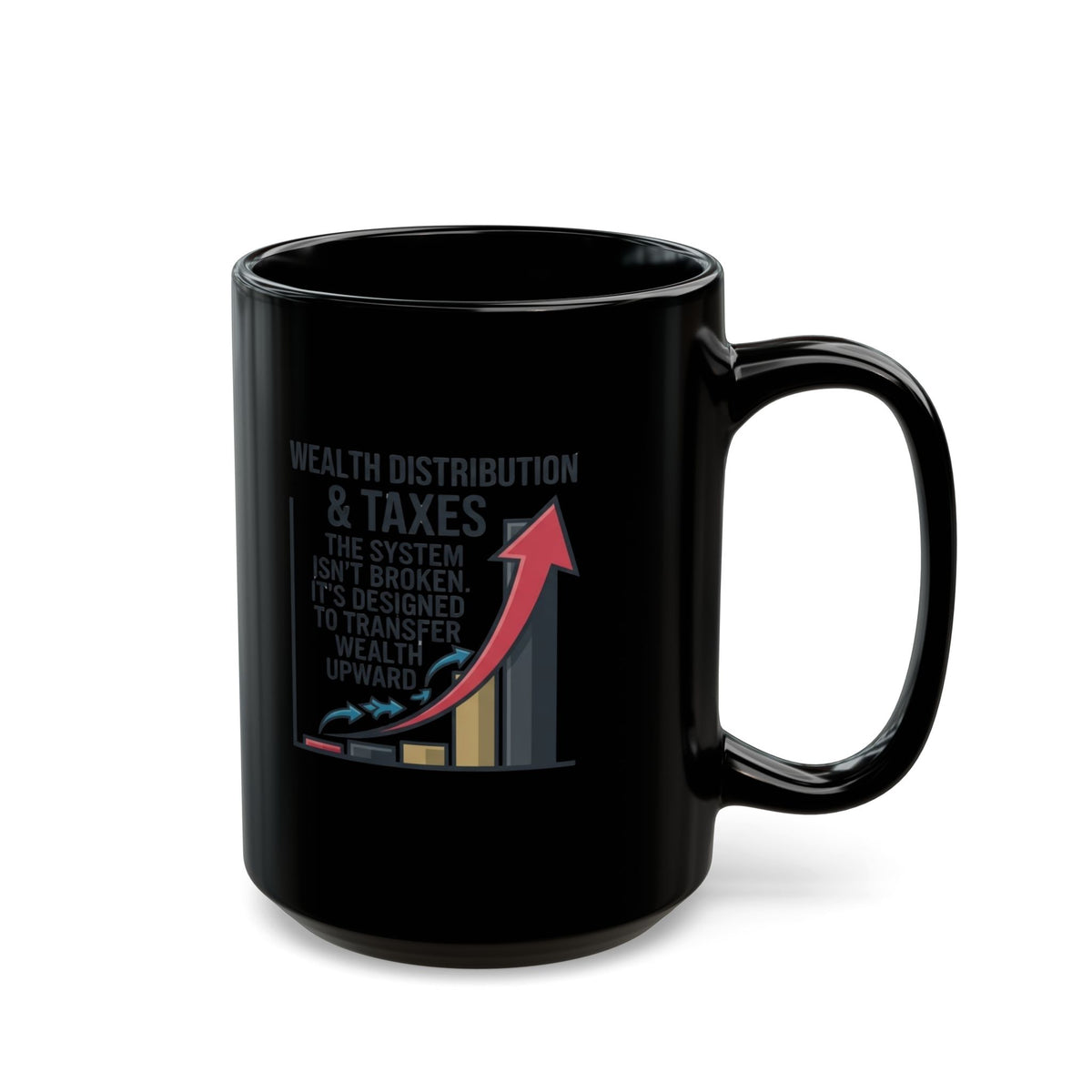 "Protest Series - Follow The Money" Black Ceramic Mug