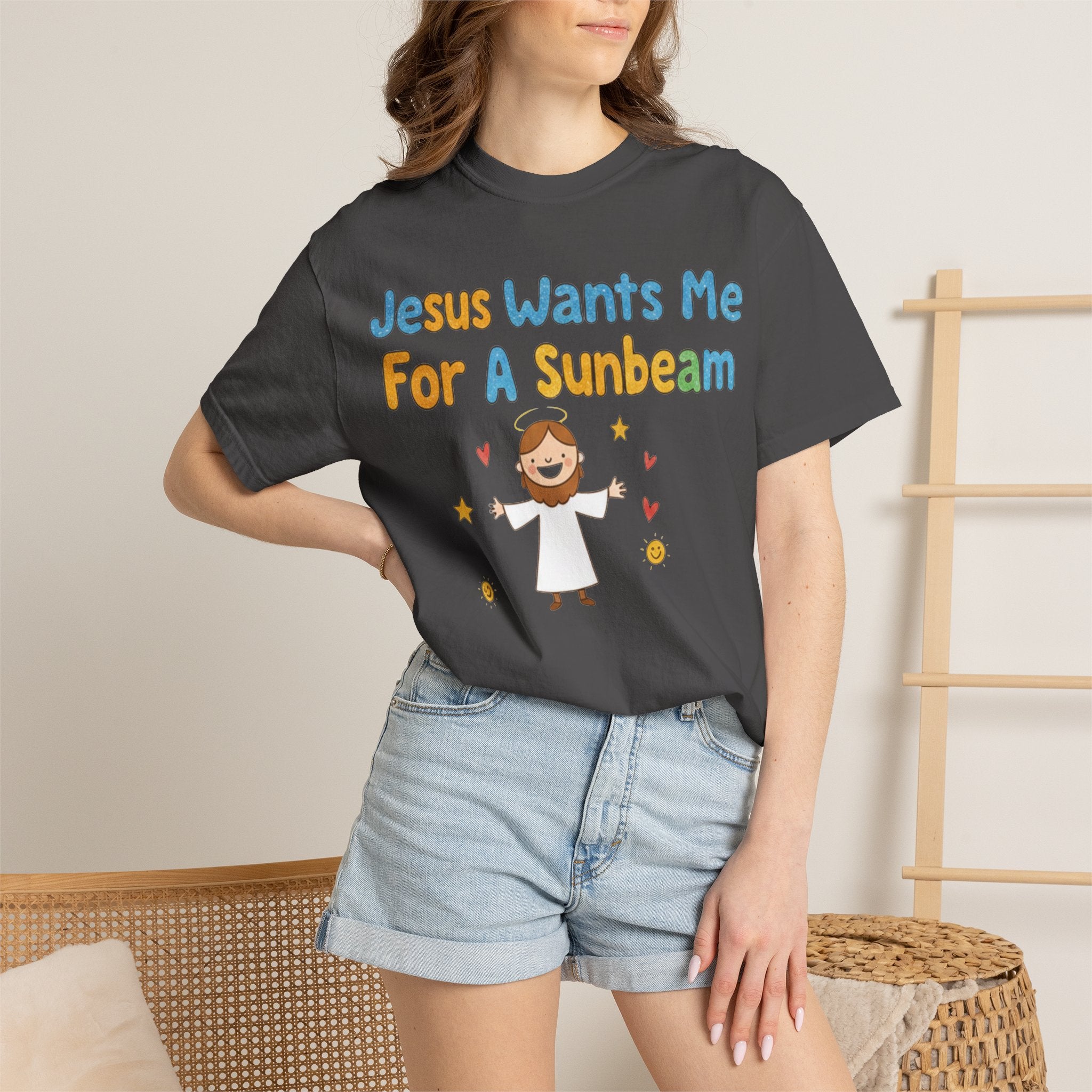 "Jesus Wants Me for a Sunbeam" Unisex Garment-Dyed T-shirt