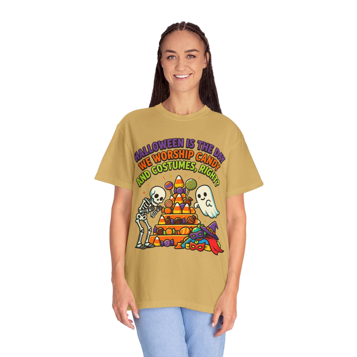 Color: Mustard | Worship Candy Unisex Garment-Dyed Tee