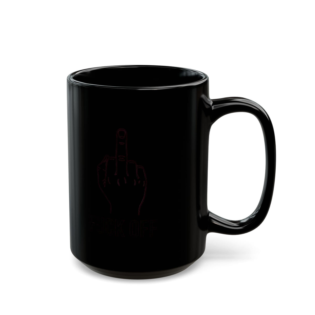 "F@#% OFF" Black Ceramic Mug