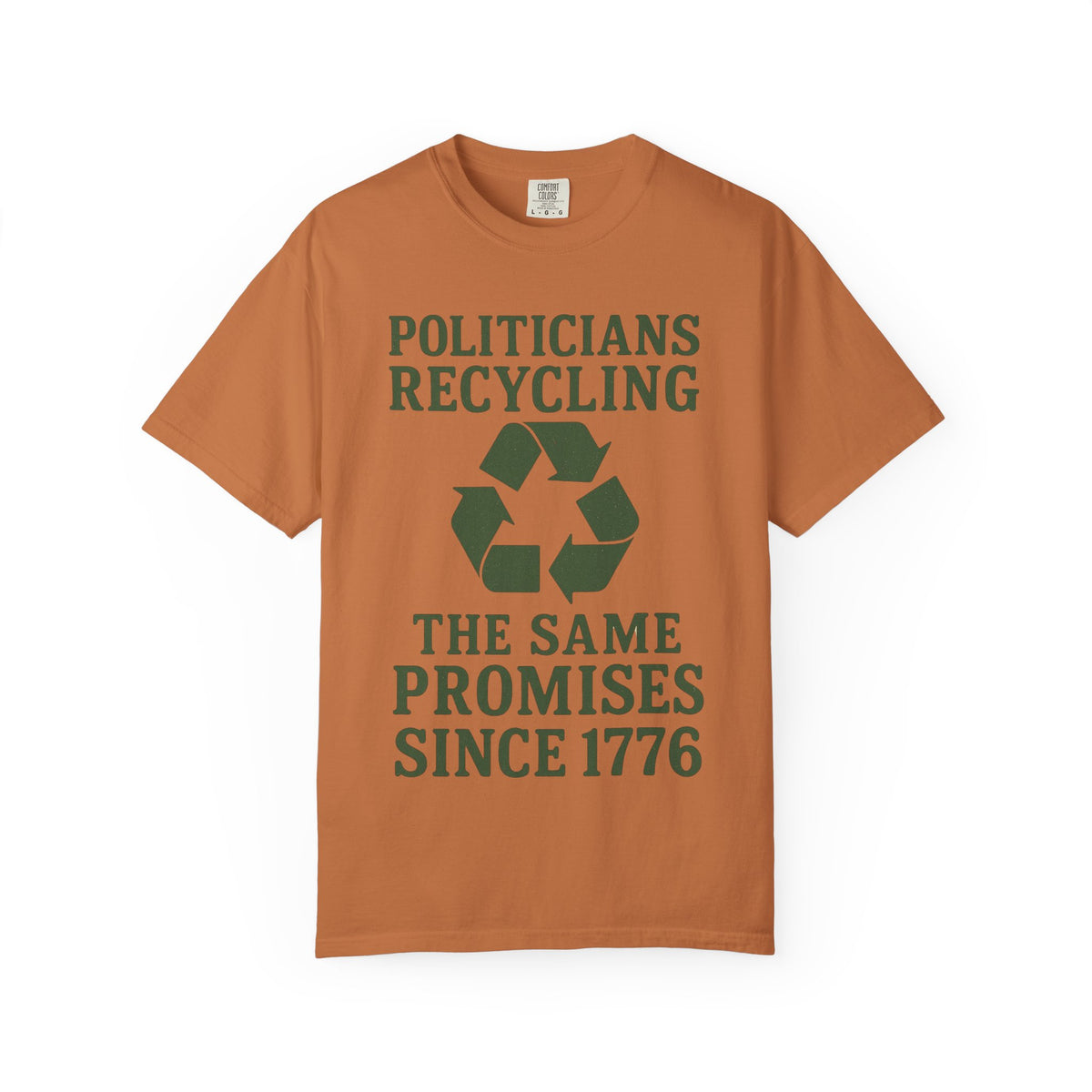 Color: Yam | Politicians Recycling Unisex Garment-Dyed T-shirt