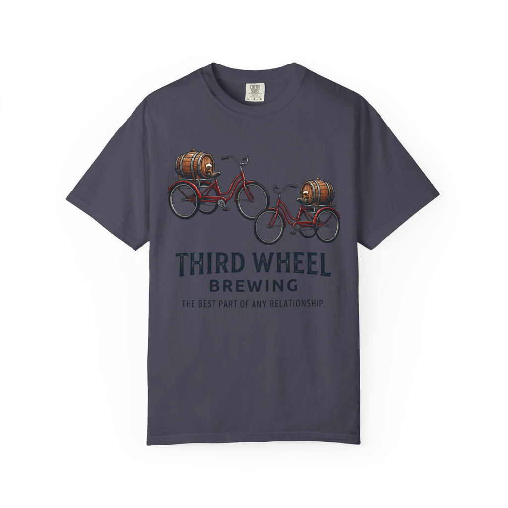 "Third Wheel Brewing" Unisex Garment-Dyed Tee