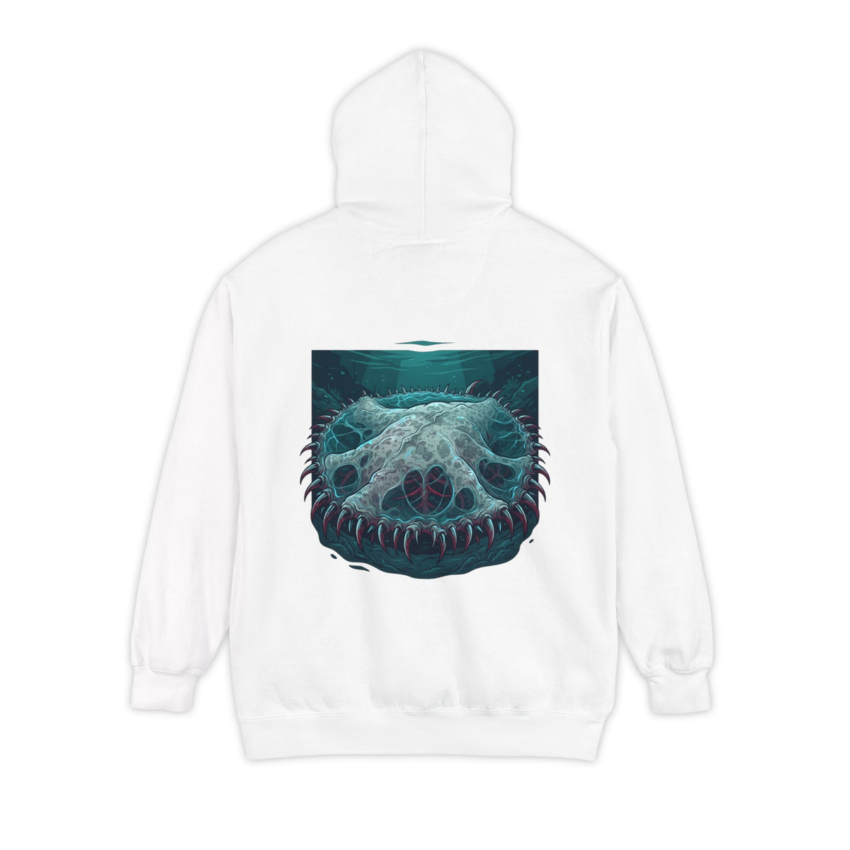 Color: White | El Cuero-The Hide (South American Folklore) Garment-Dyed Hoodie