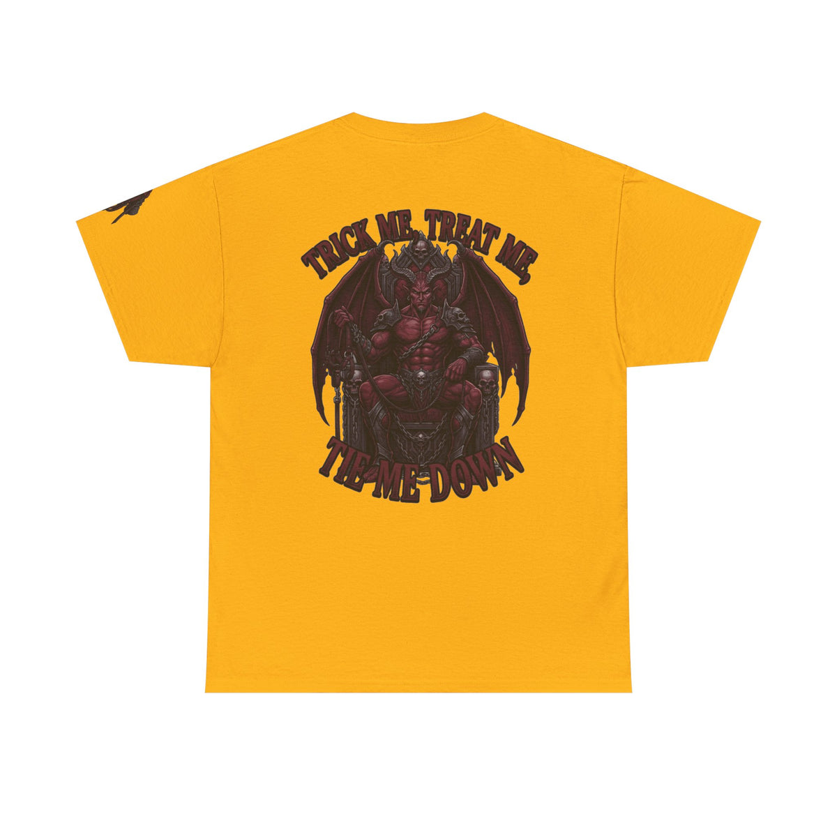 Color: Gold | Trick Me Treat Me Tie Me Down Premium Graphic Tee