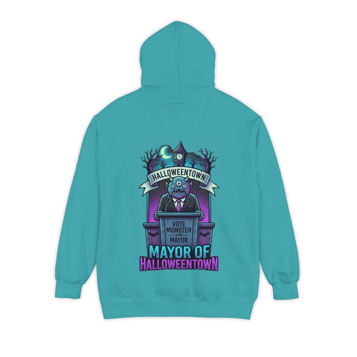 Color: Seafoam | Mayor Of Halloweentown Garment-Dyed Hoodie