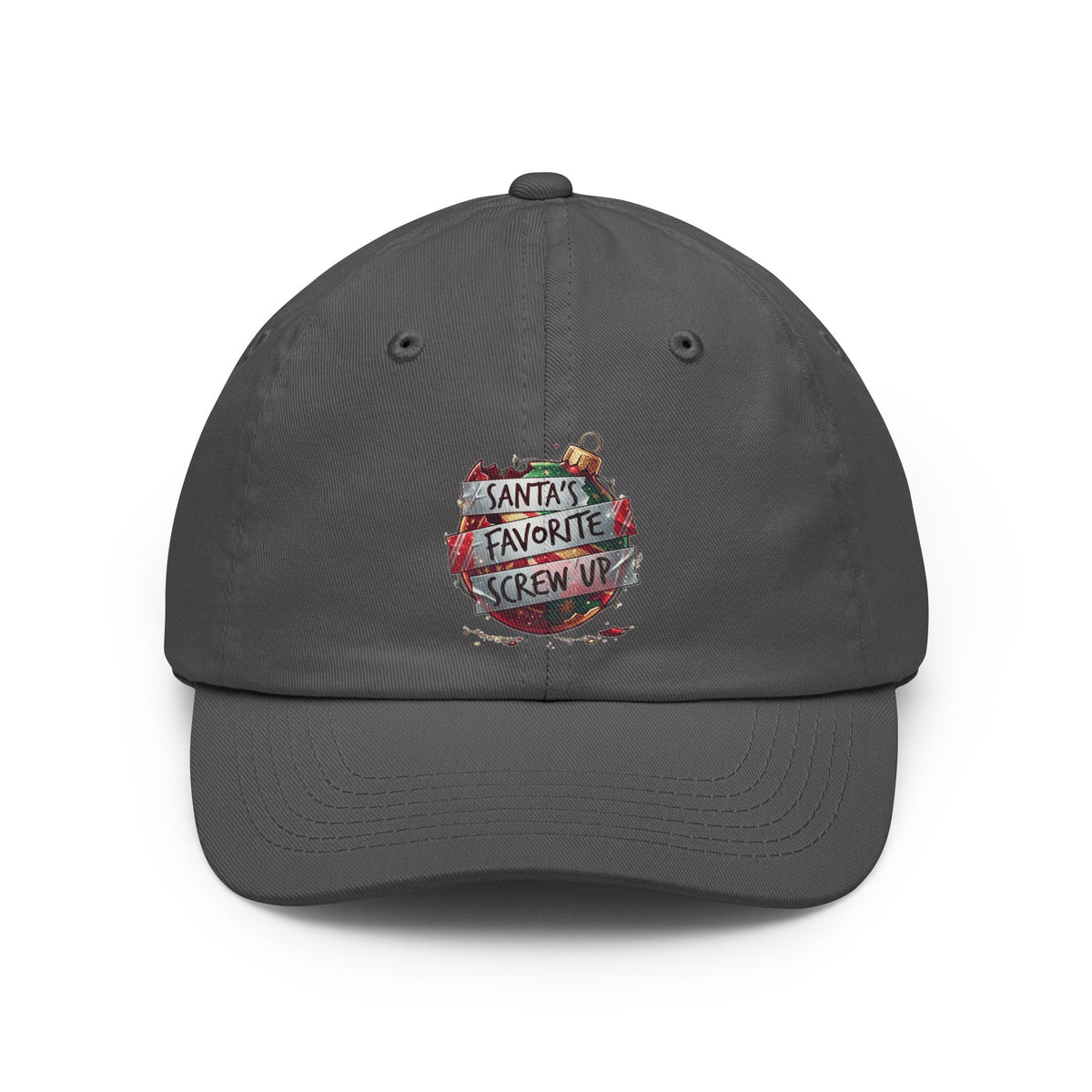 Color: Charcoal | Santa's Favorite Screw Up Dad Hat — Graphic