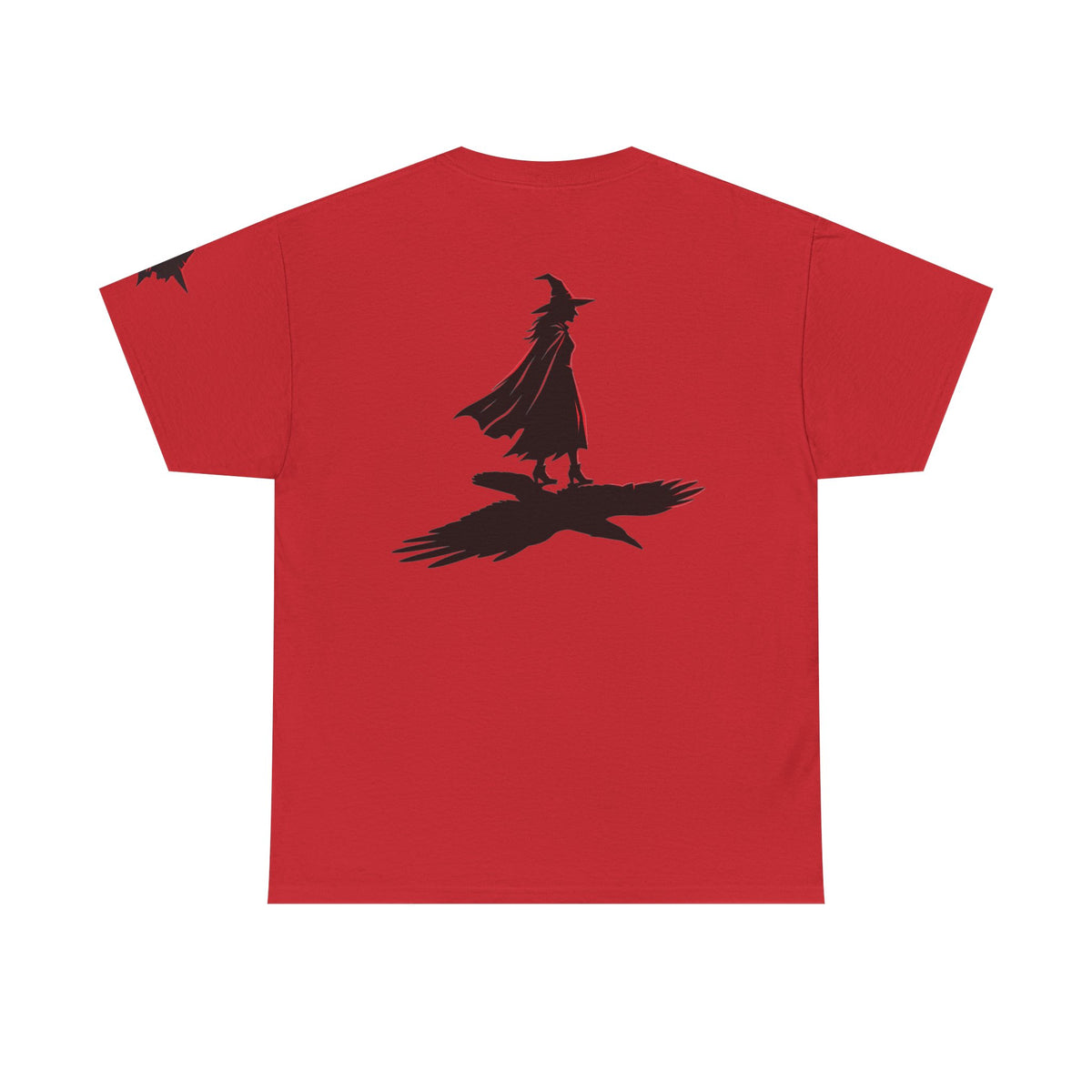 Color: Red | Witch With Raven Shadow Premium Graphic Tee
