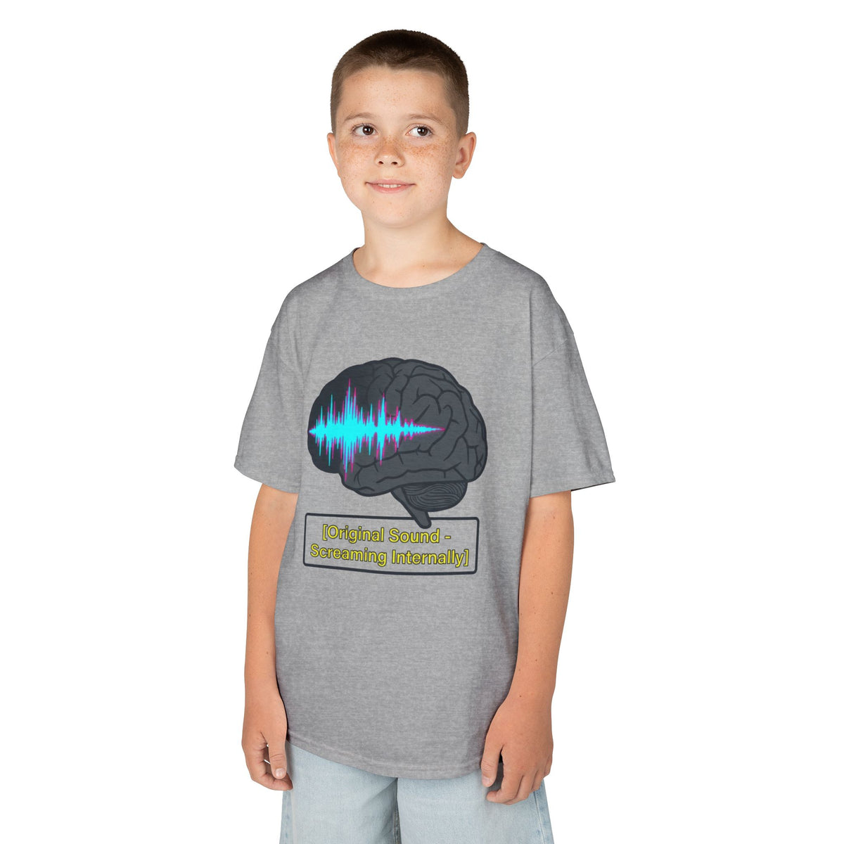 Color: Sport Grey | Screaming Internally Kids Tee