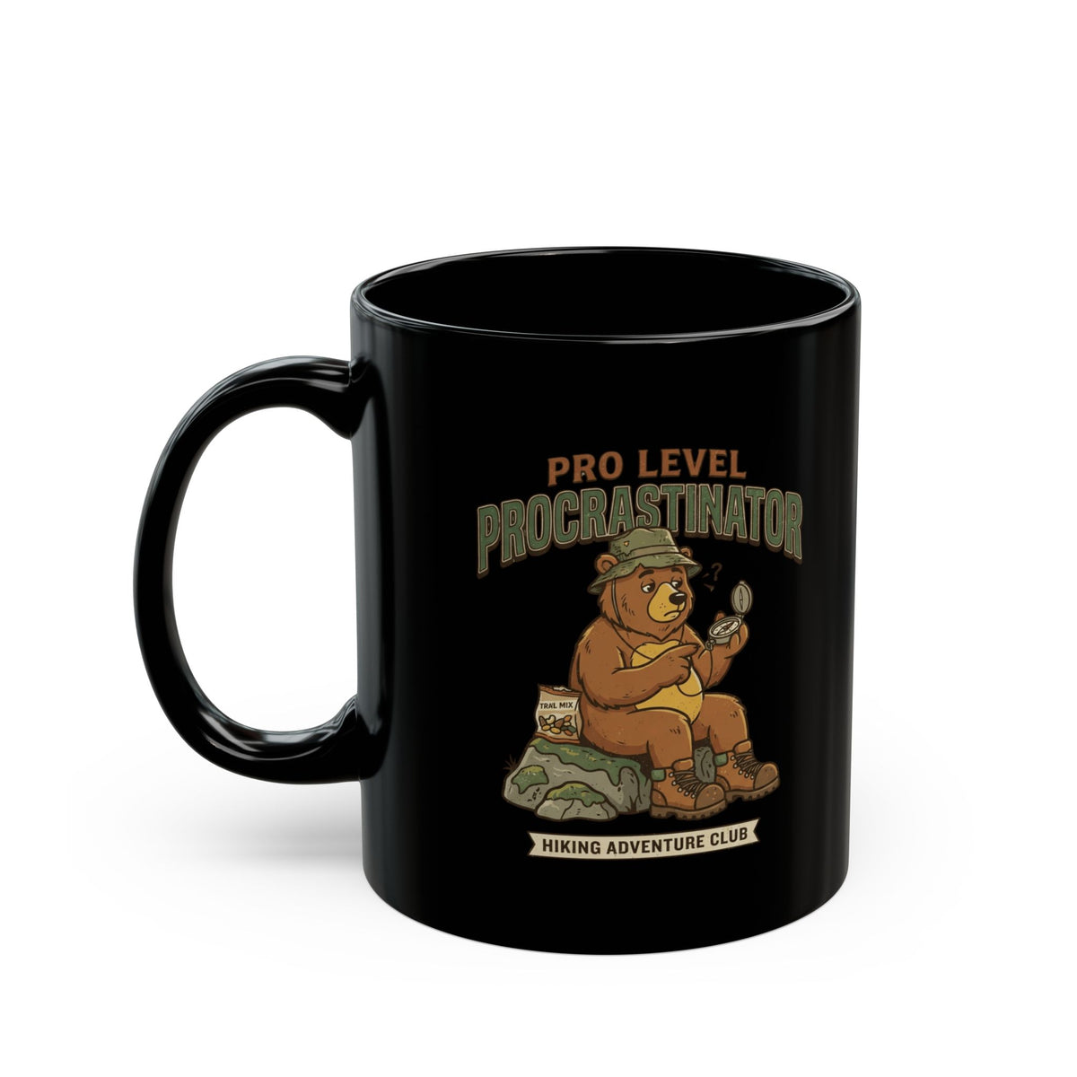 "Pro Level Procrastinator" Black Ceramic Mug