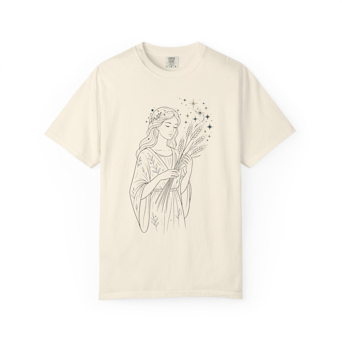 "Virgo The Wheat Maiden" Unisex Garment-Dyed Tee
