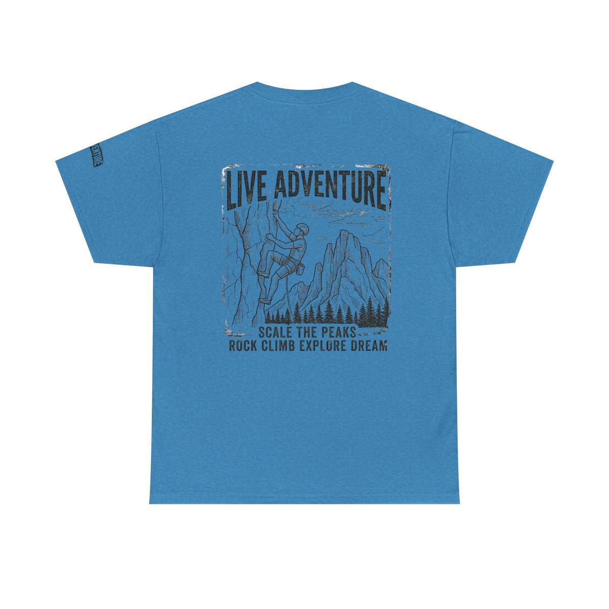 Color: Heather Sapphire | Live Adventure - Climb Premium Graphic Tee