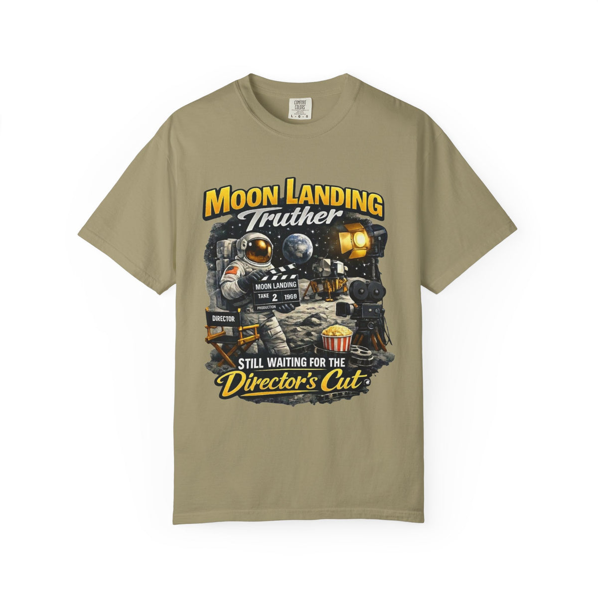 Color: Khaki | Stanley Kubrick's Greatest Film | Garment-Dyed Tee — AttitudeShirts