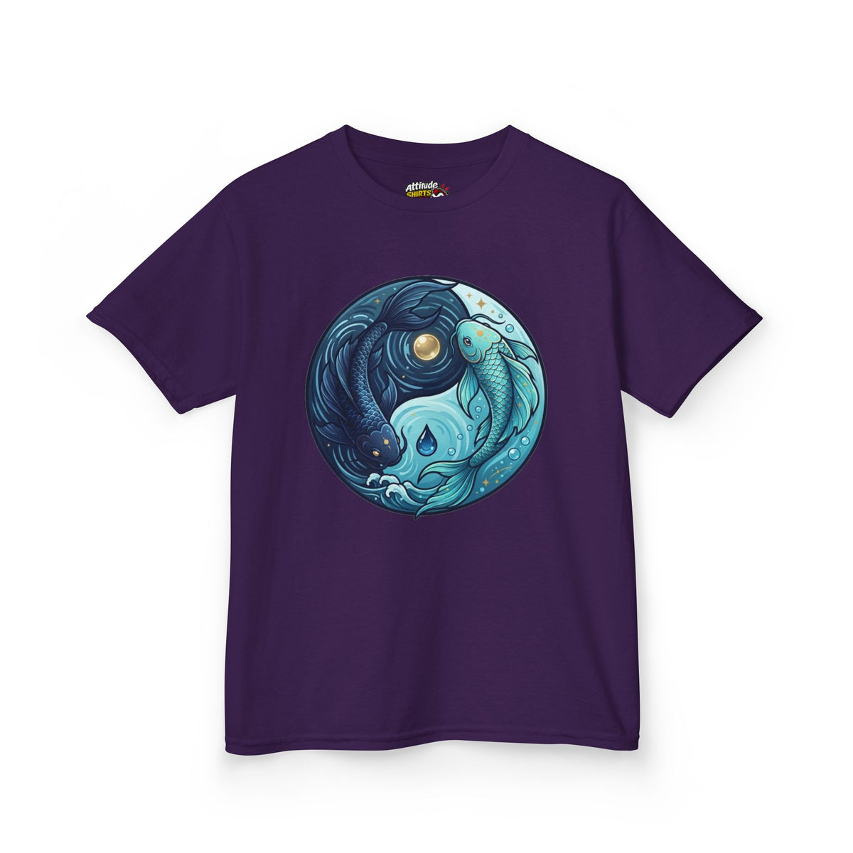 Color: Purple | Yin Yang Pisces Kids Tee